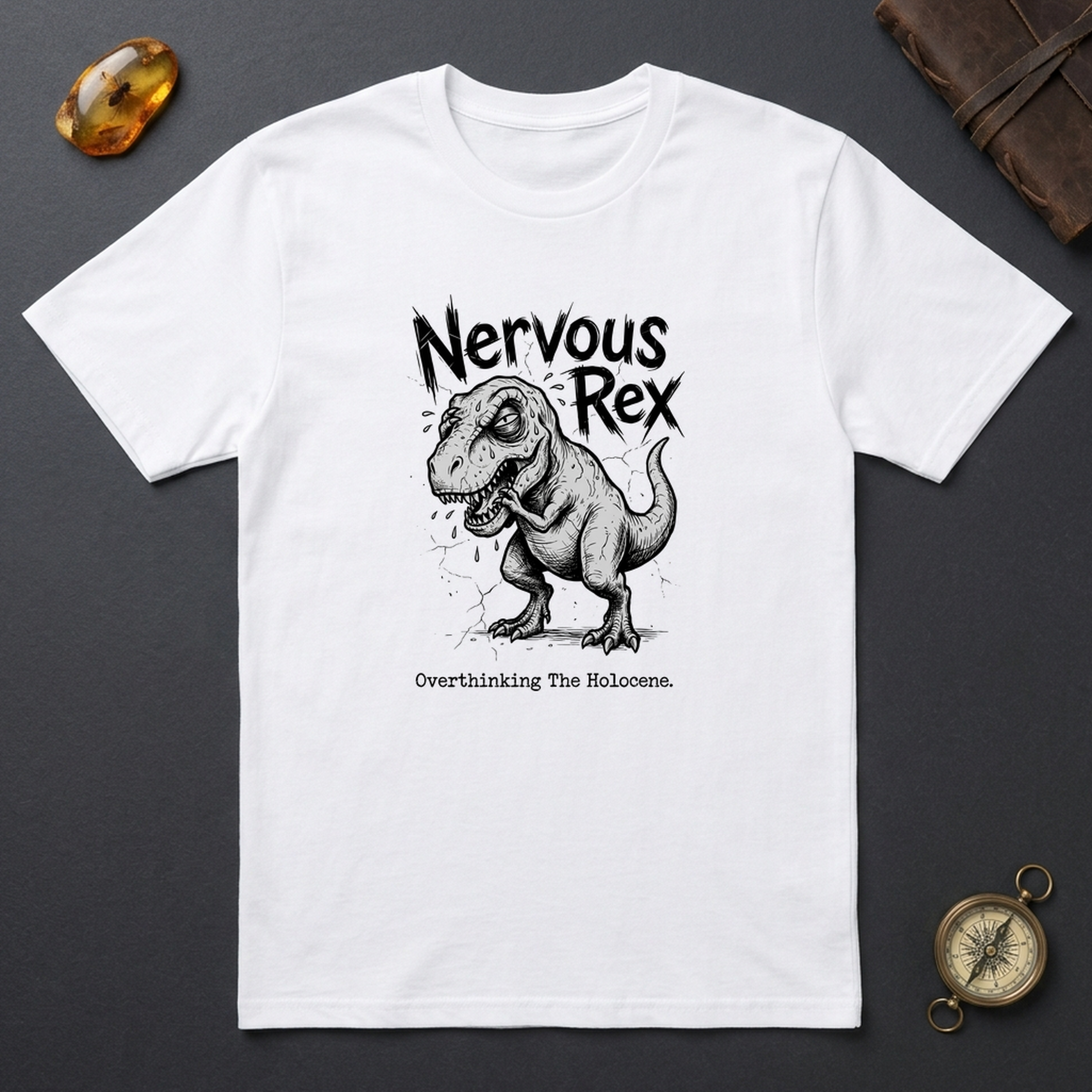 Nervous Rex Overthinking T-Shirt