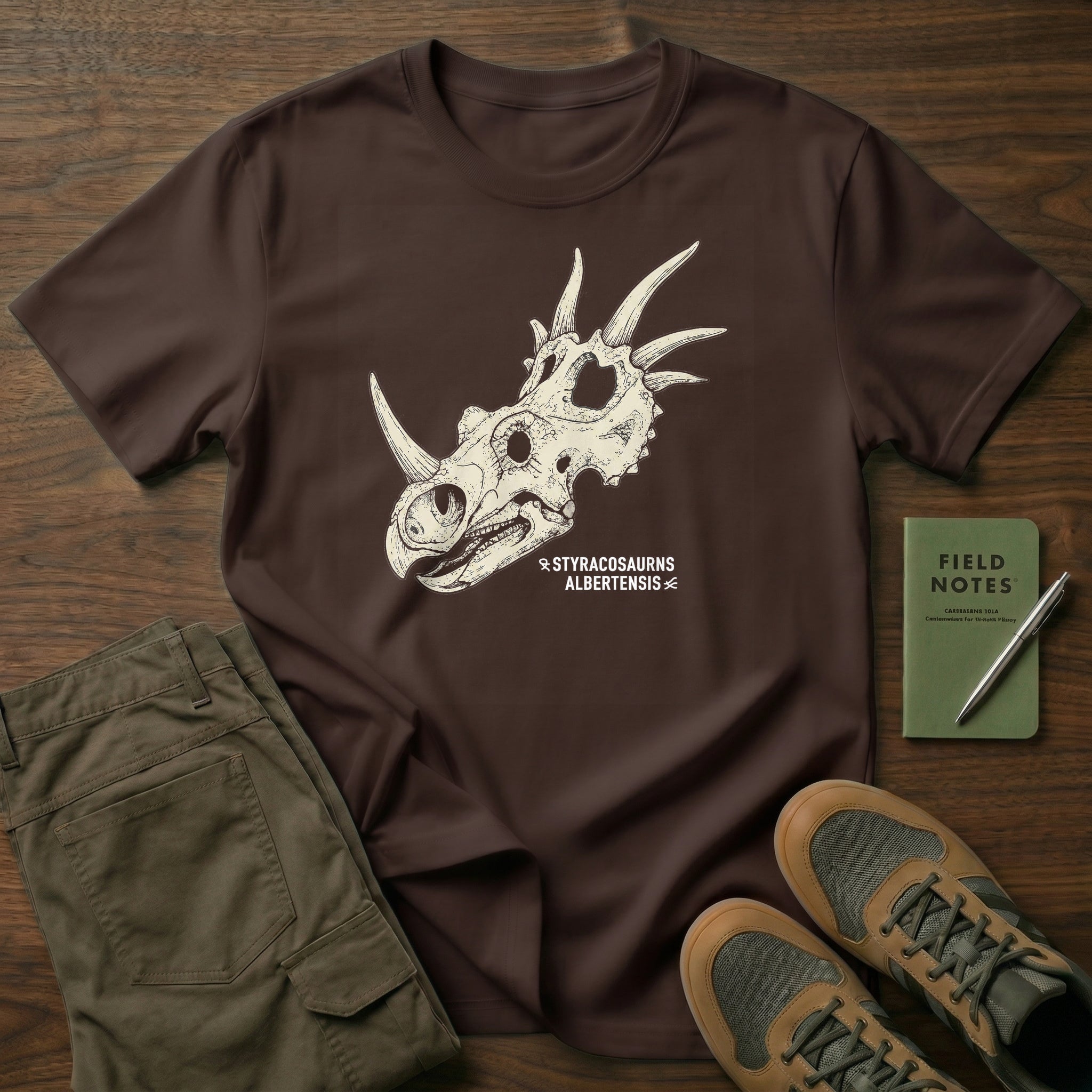 Styracosaurus Albertensis Fossil T-Shirt