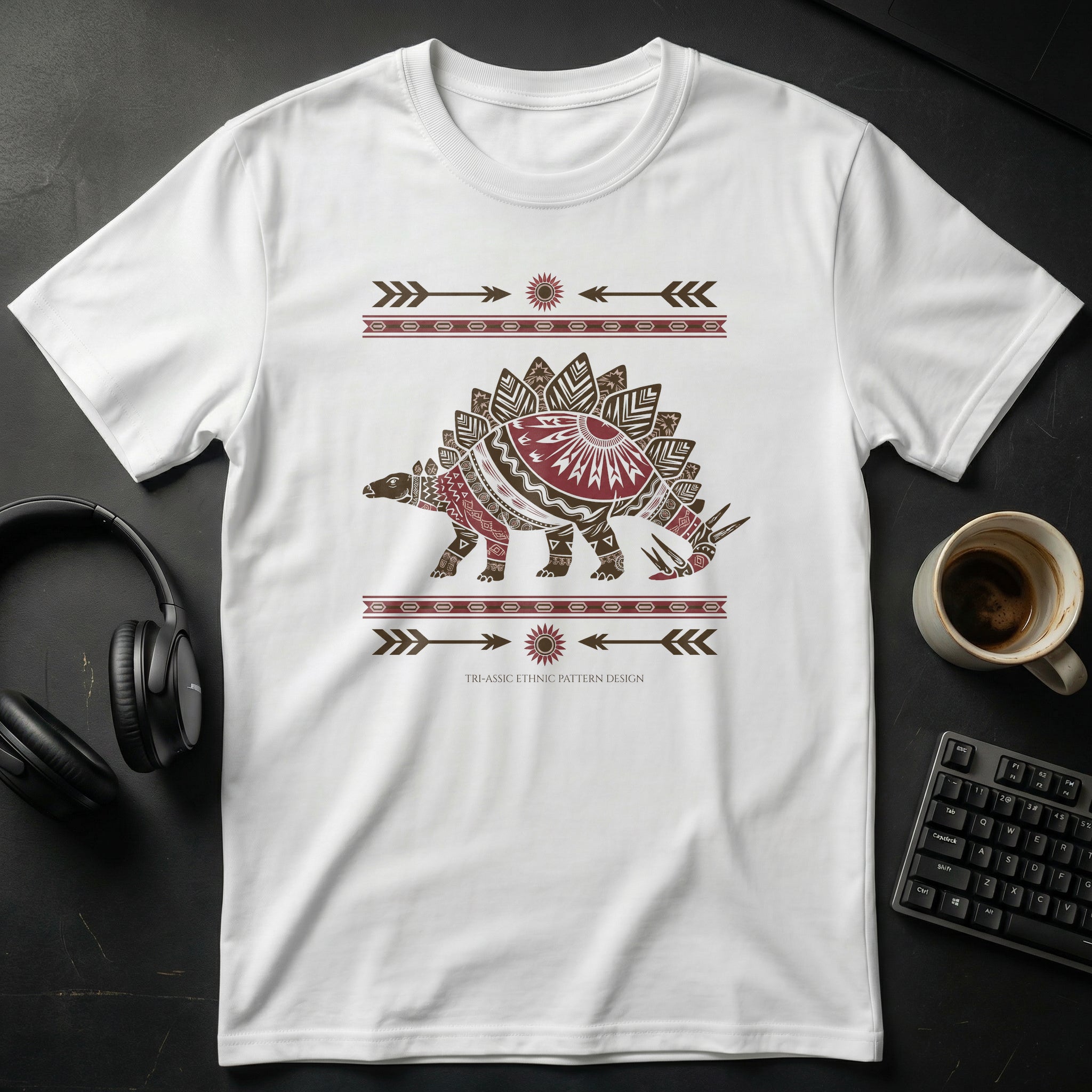 Stegosaurus Tribal T-Shirt
