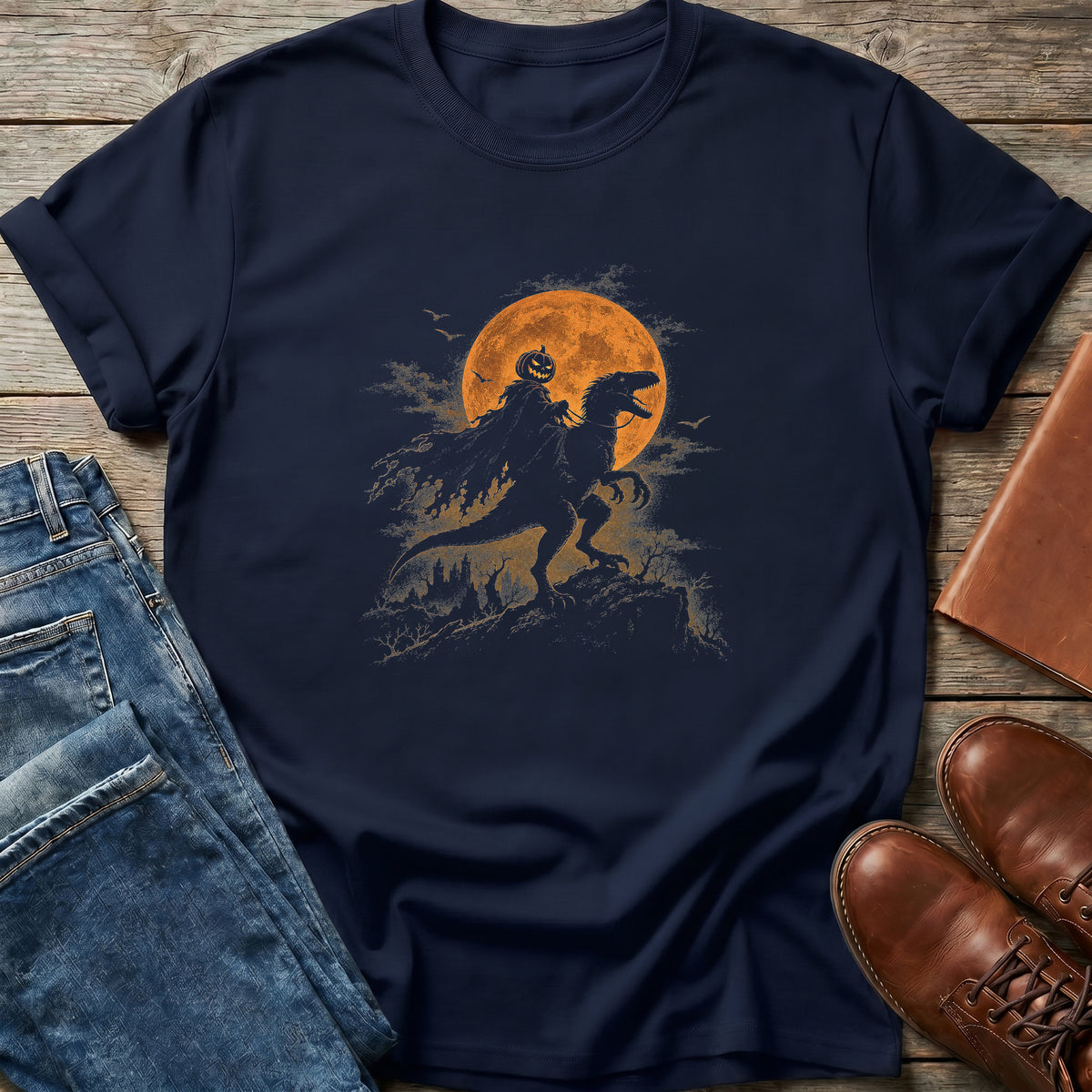 Pumpkin Rider Dino T Shirt