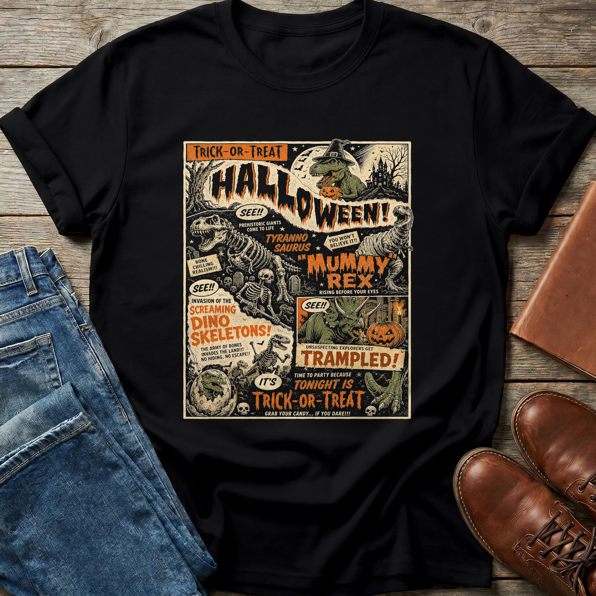 Mummy Rex Halloween T Shirt