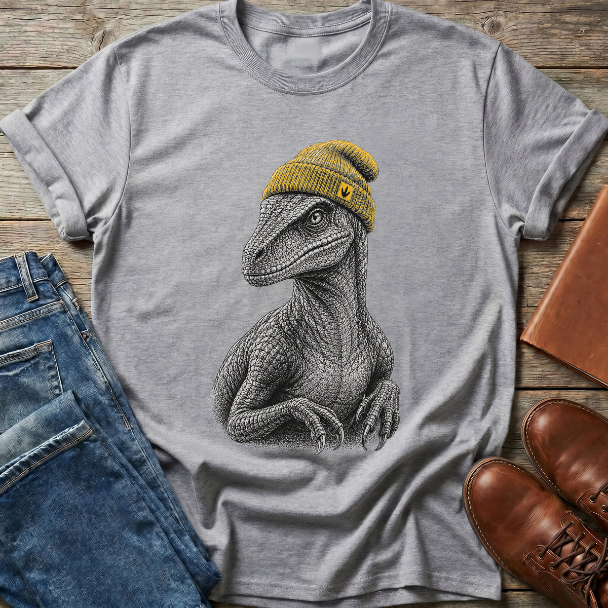 Hipster Velociraptor T Shirt