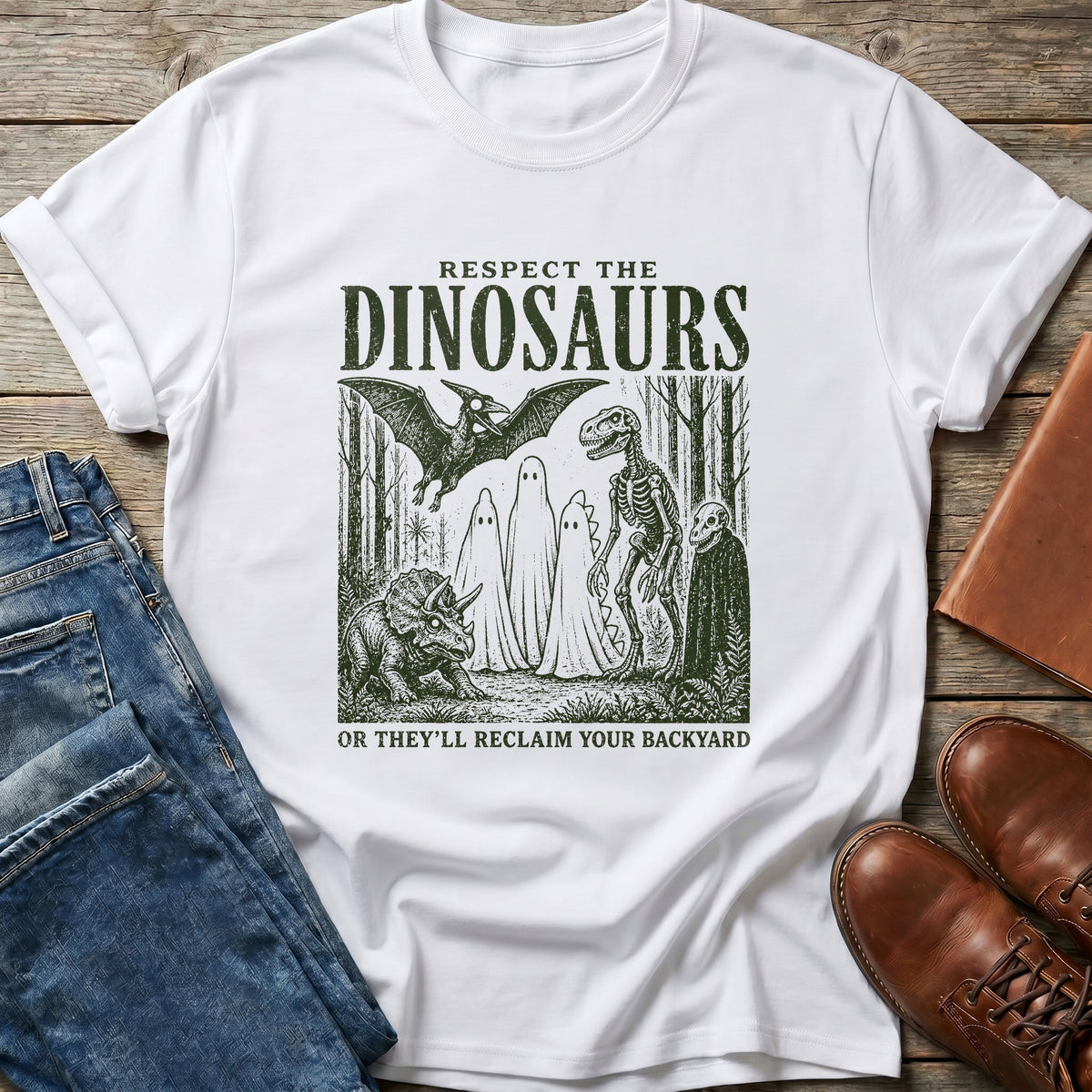 Respect The Dinosaurs T Shirt