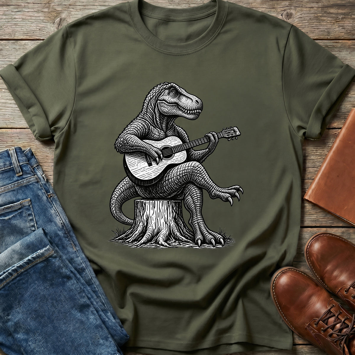 Acoustic Guitar T-Rex T Shirt