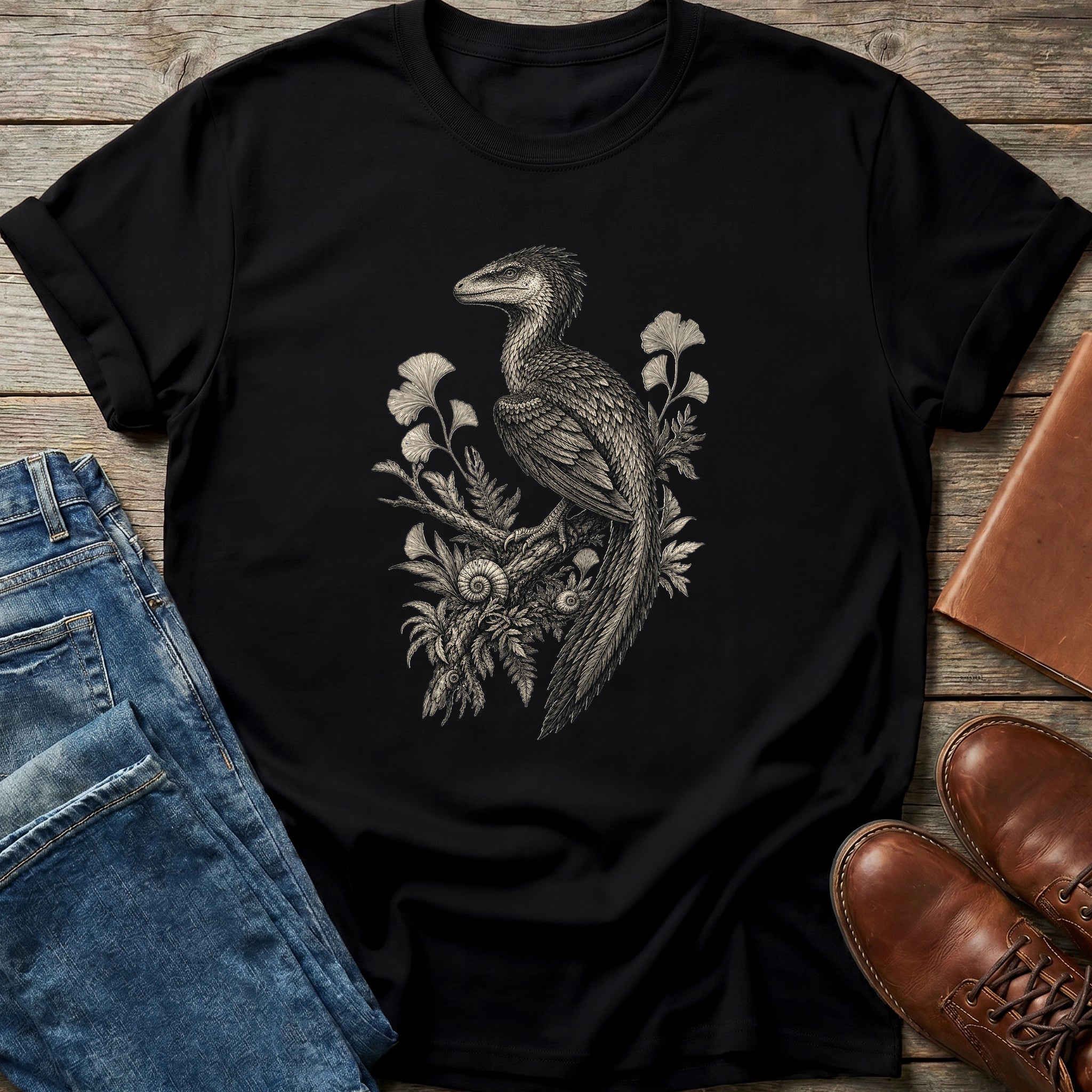 Feathered Raptor Branch T-Shirt