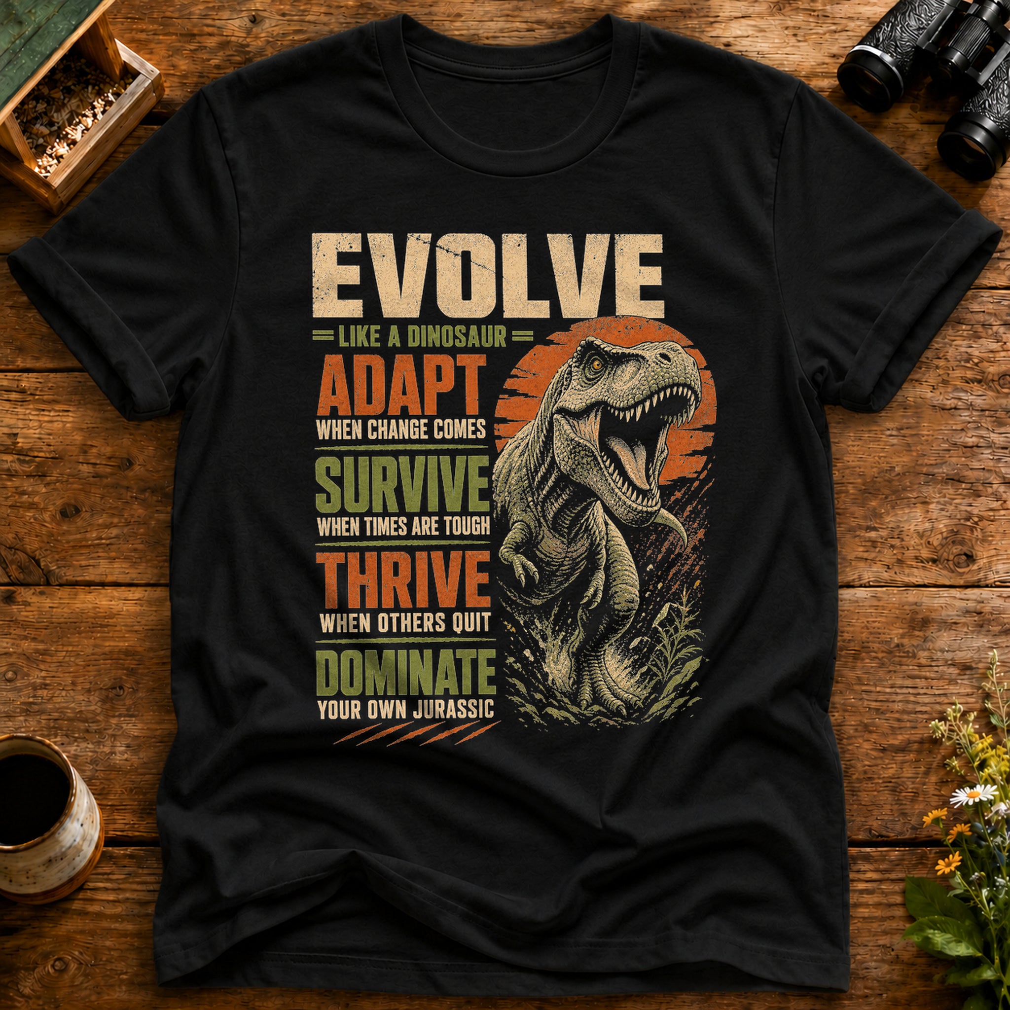 Evolve Like A Dinosaur T Shirt
