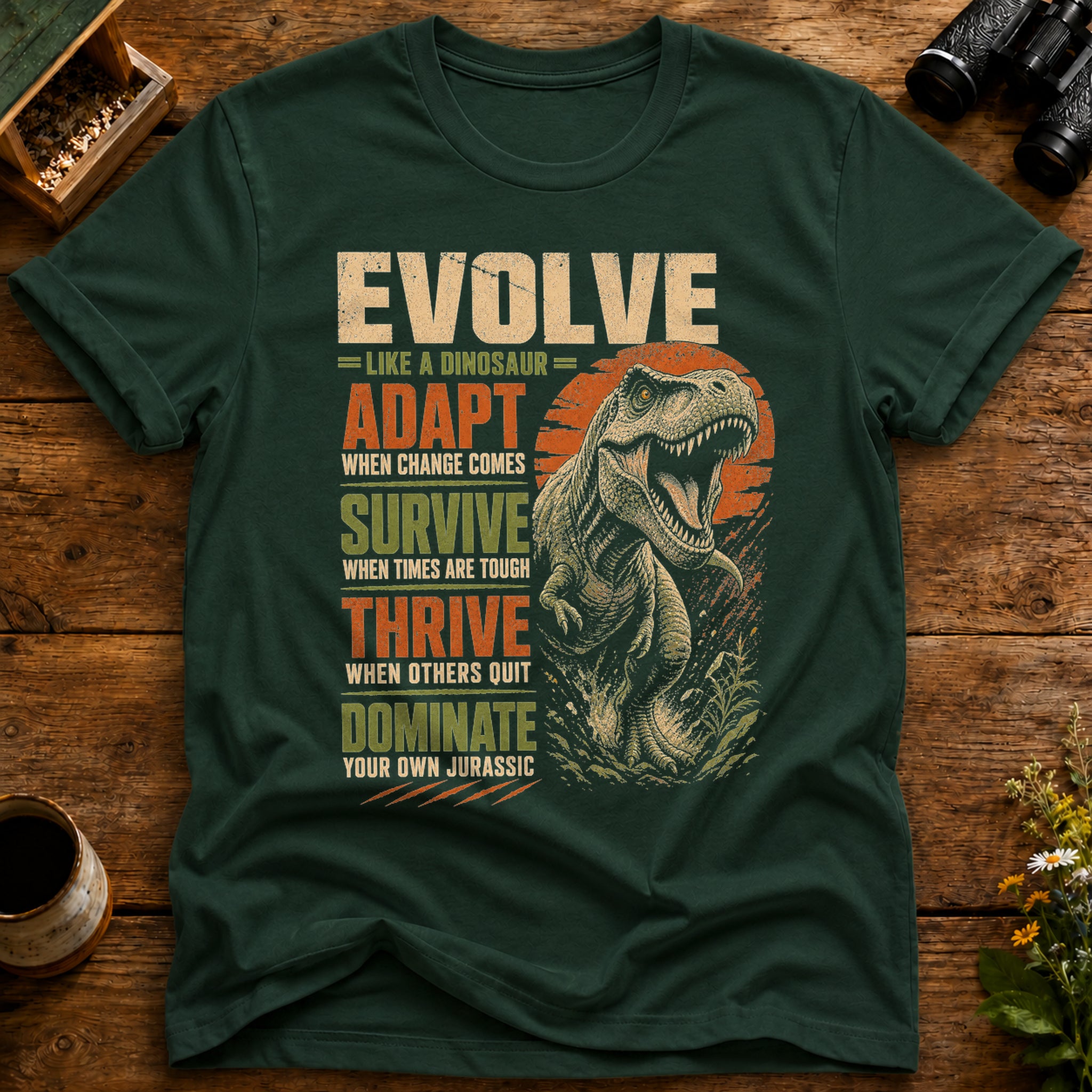 Evolve Like A Dinosaur T Shirt