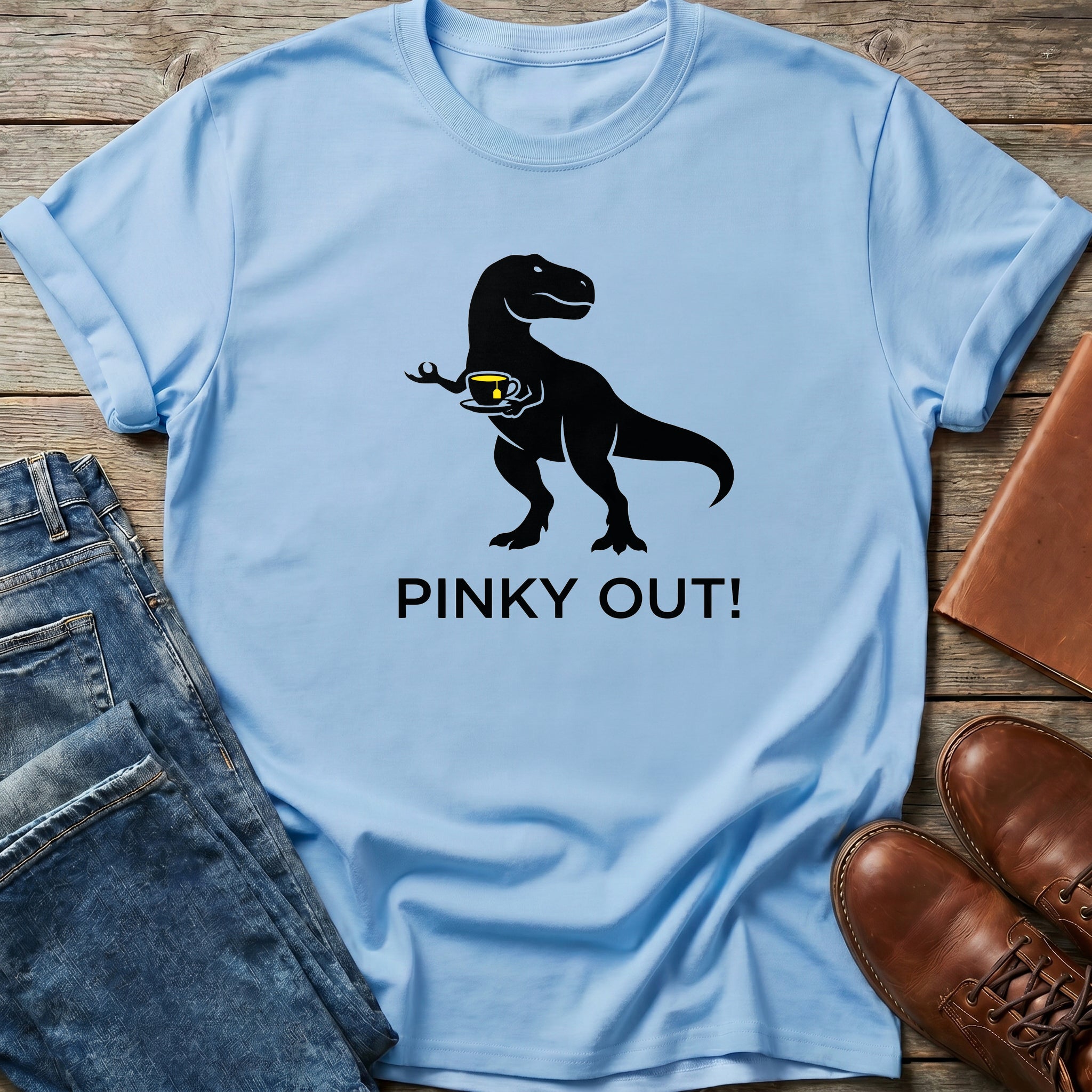 Pinky Out T-Rex Tea Time T Shirt