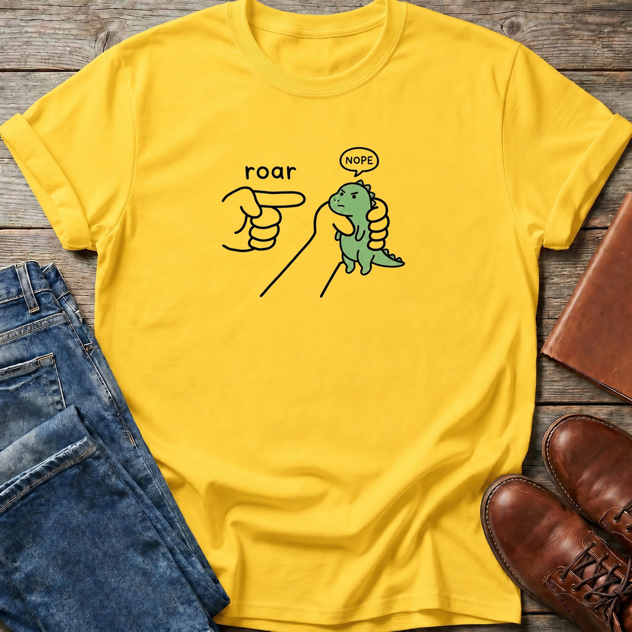 Roar Nope Dinosaur Shirt