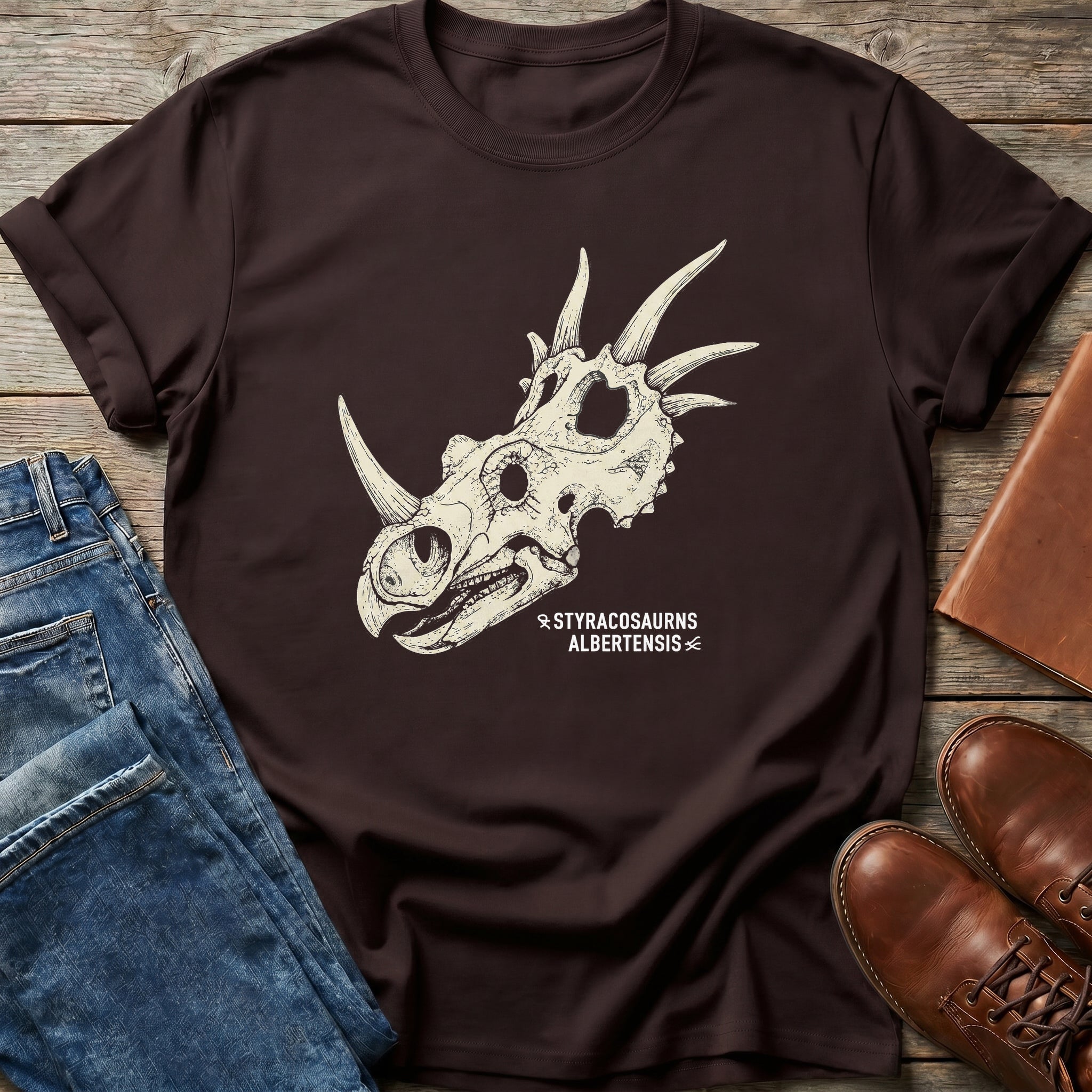 Styracosaurus Albertensis Fossil T-Shirt