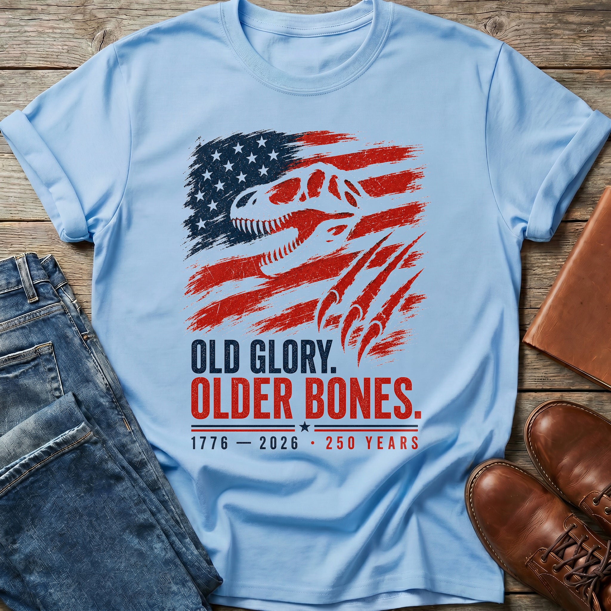 Old Glory Older Bones T Shirt