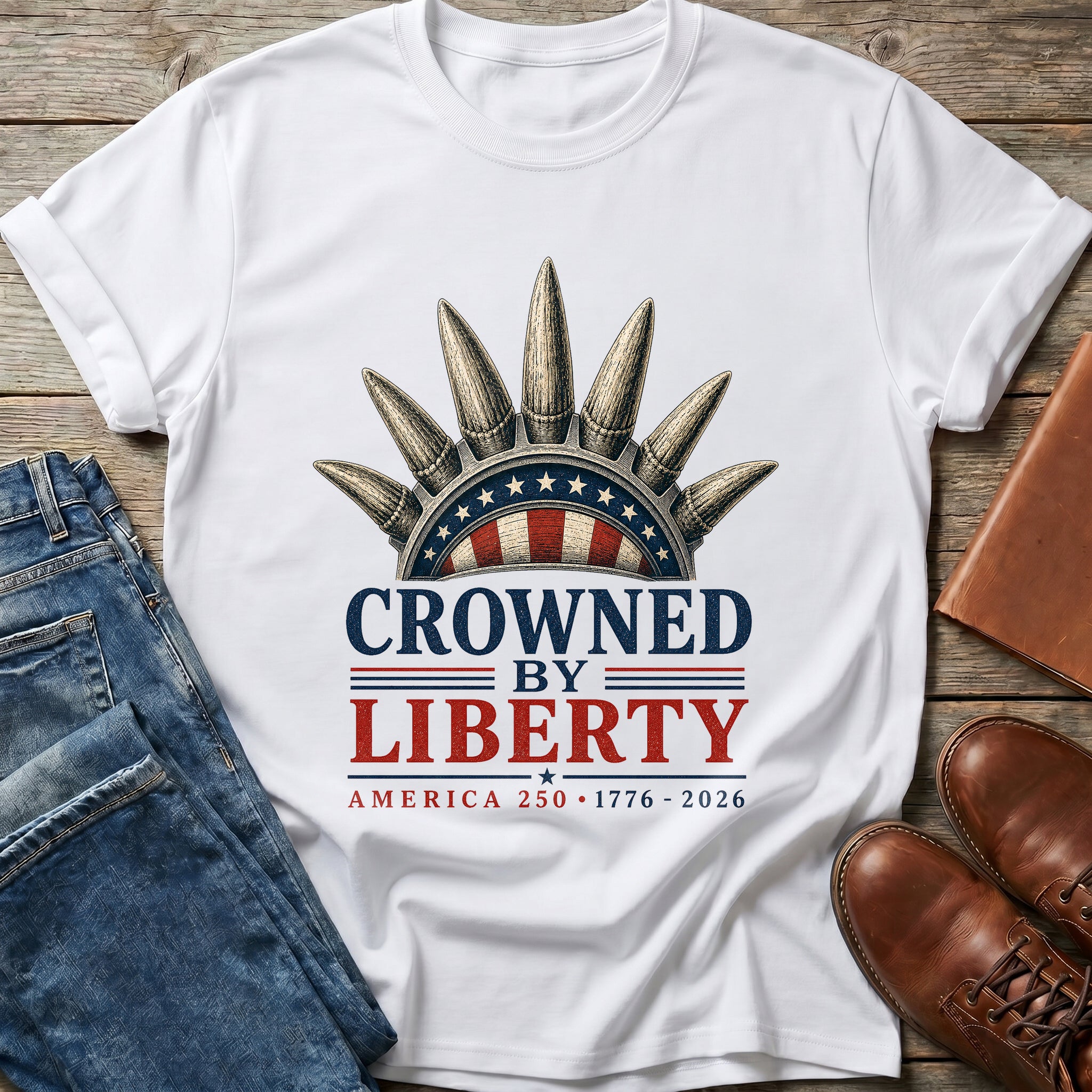 Crowned By Liberty T Shirt