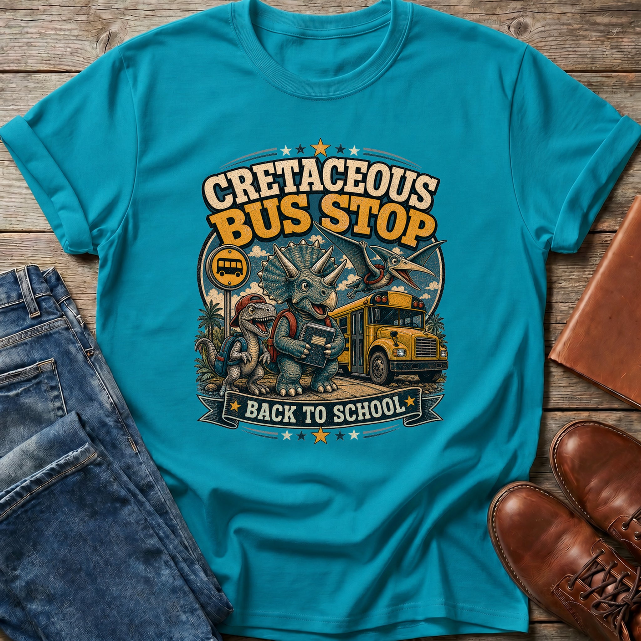 Cretaceous Bus Stop T Shirt