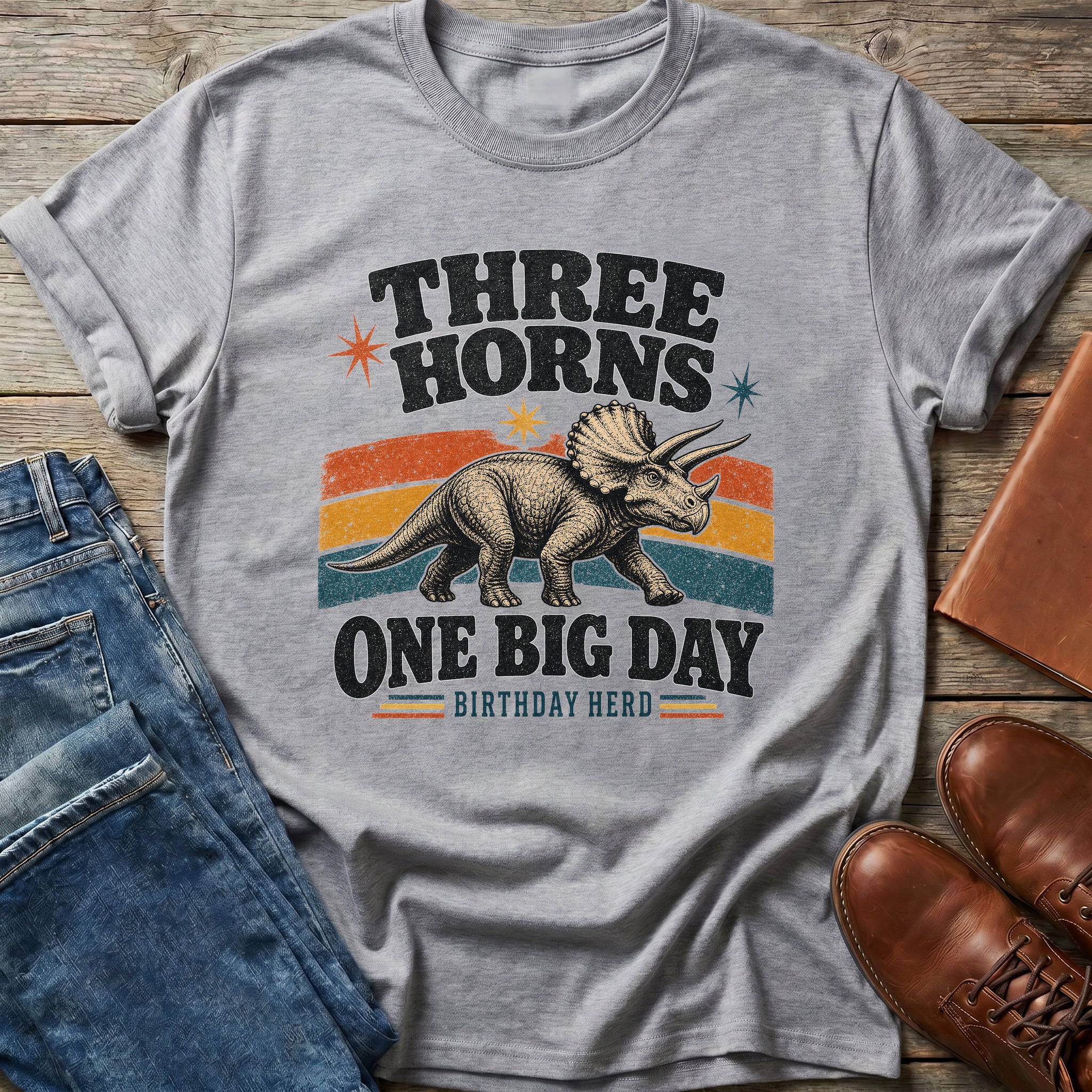 Three Horns One Big Day T Shirt
