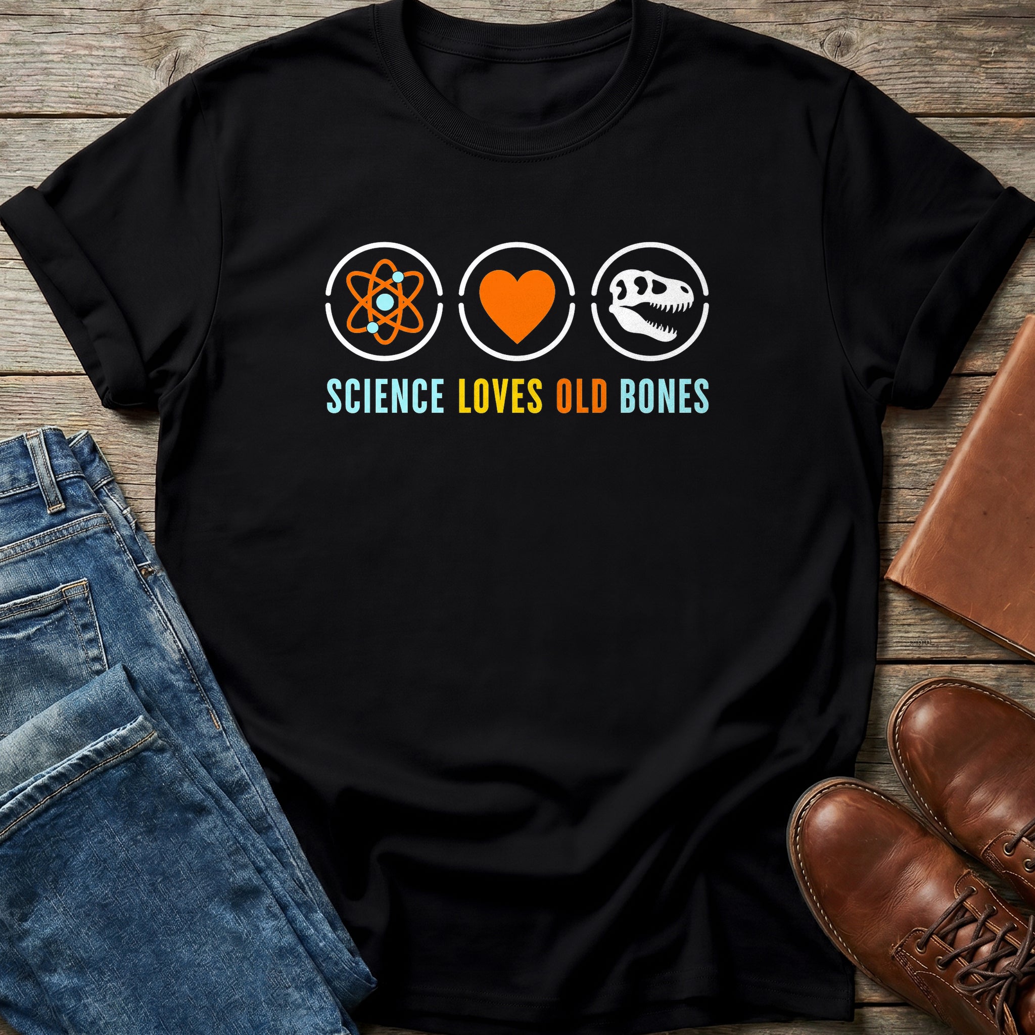 Science Loves Old Bones T Shirt