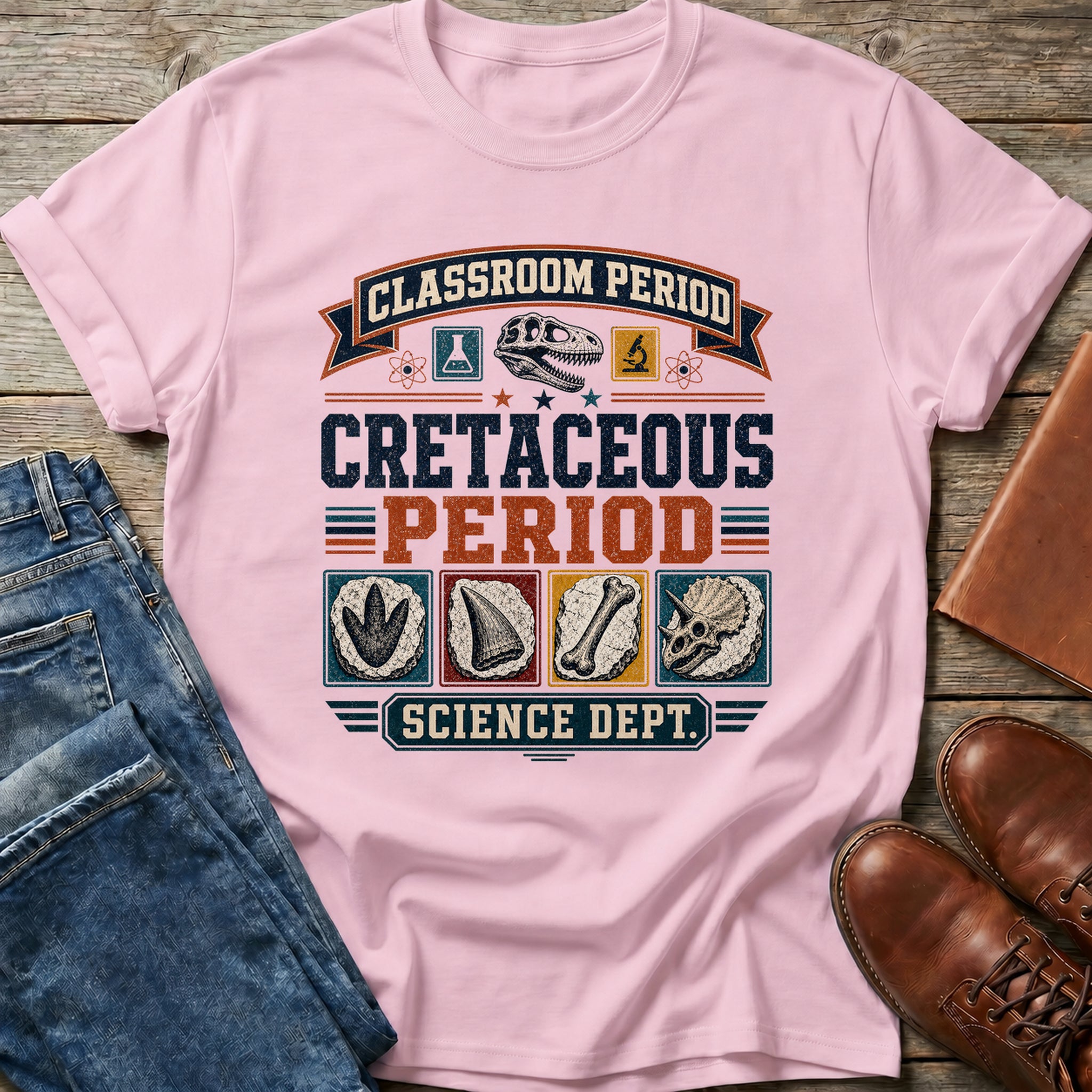 Classroom Cretaceous Science T Shirt