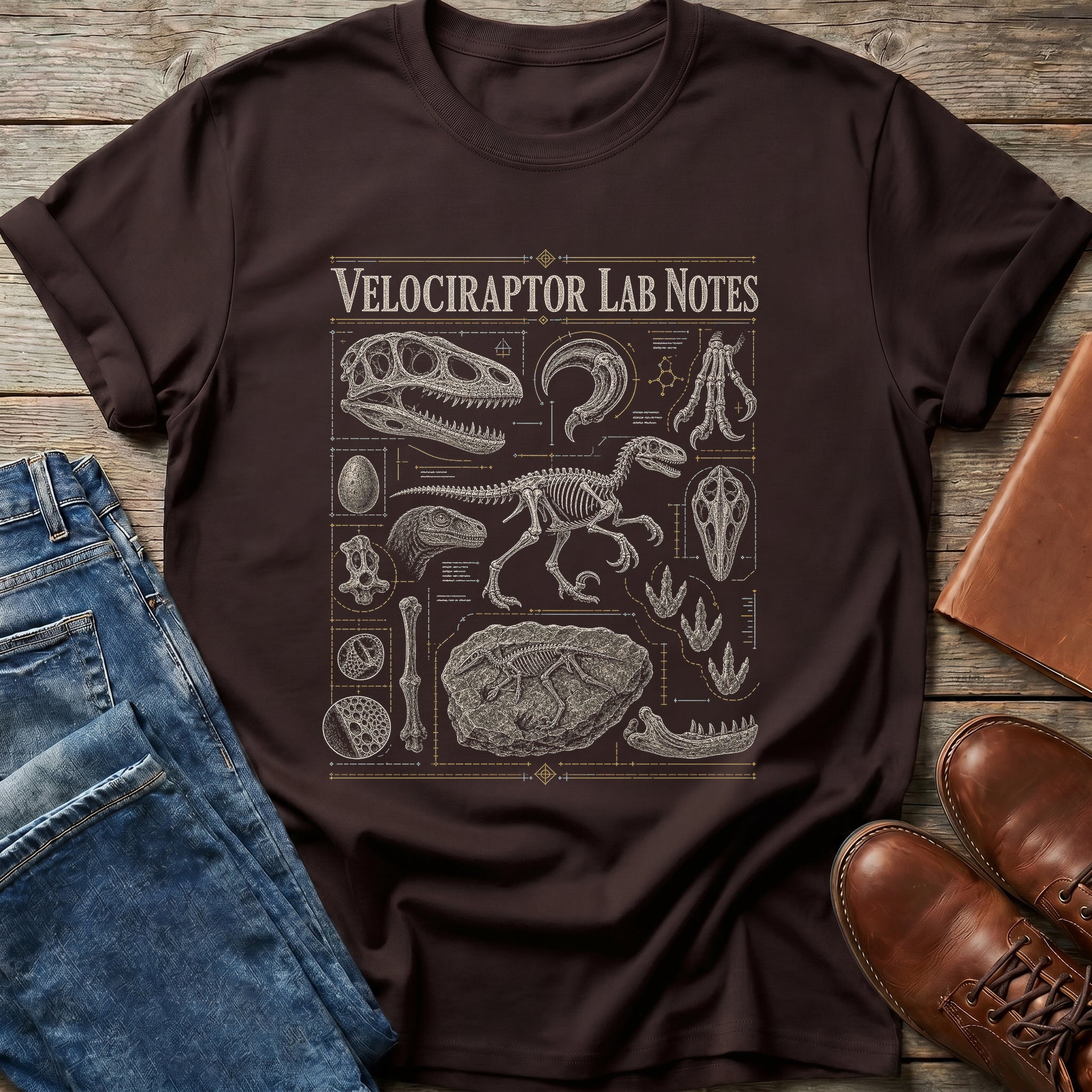 Velociraptor Lab Notes T-Shirt