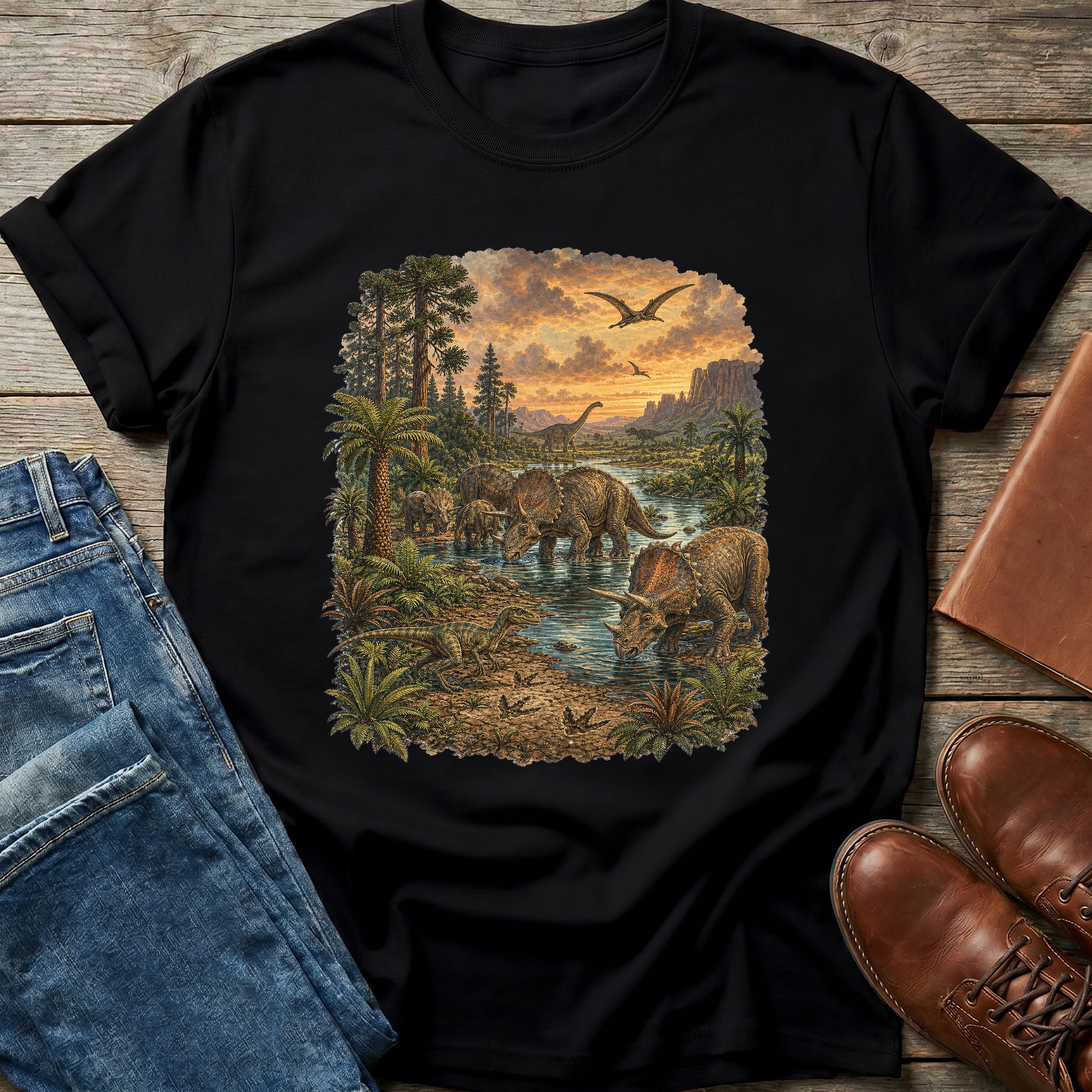 Prehistoric Watering Hole T Shirt