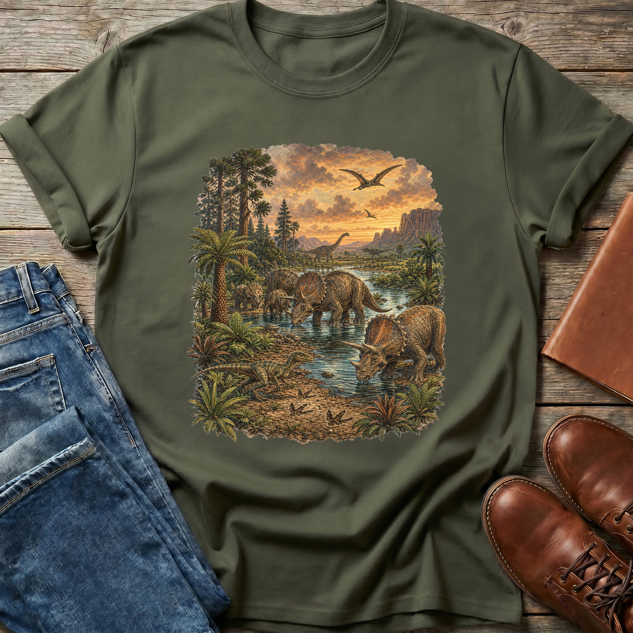 Prehistoric Watering Hole T Shirt
