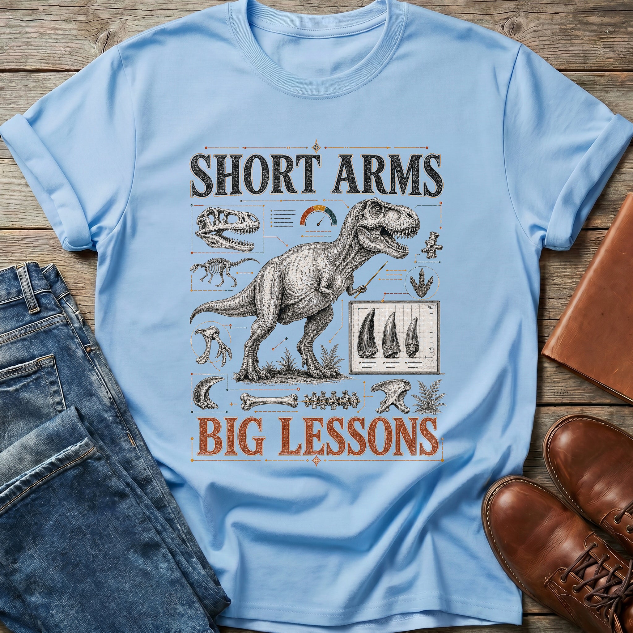 Short Arms Big Lessons T Shirt