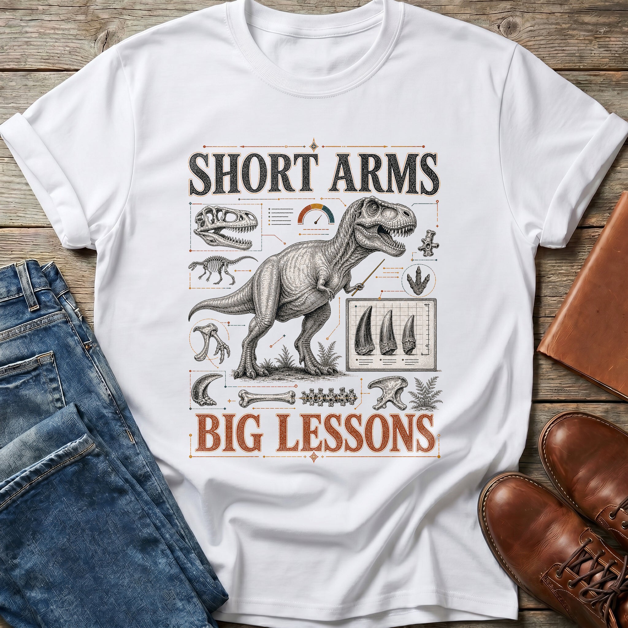Short Arms Big Lessons T Shirt