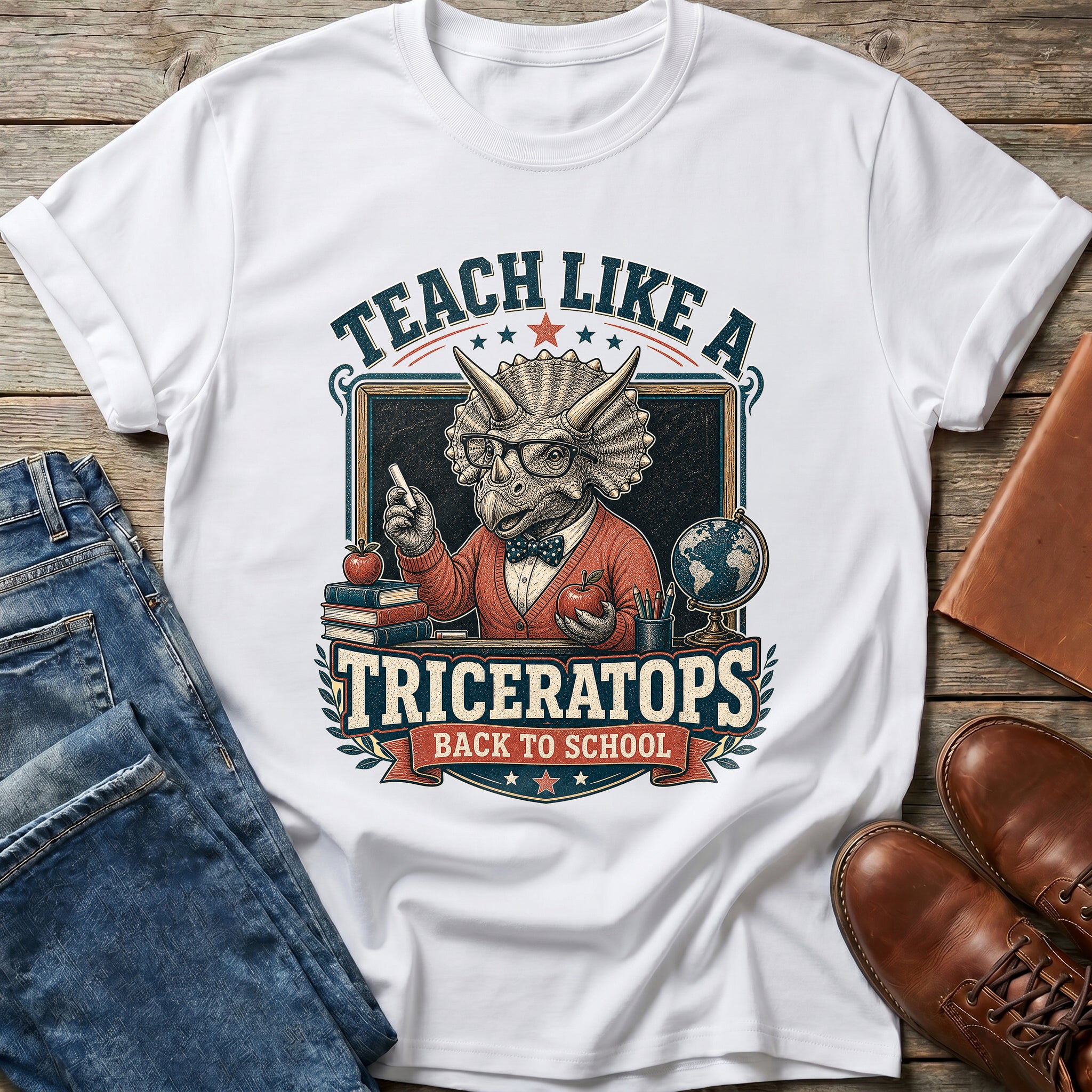 Teach Like A Triceratops T-Shirt