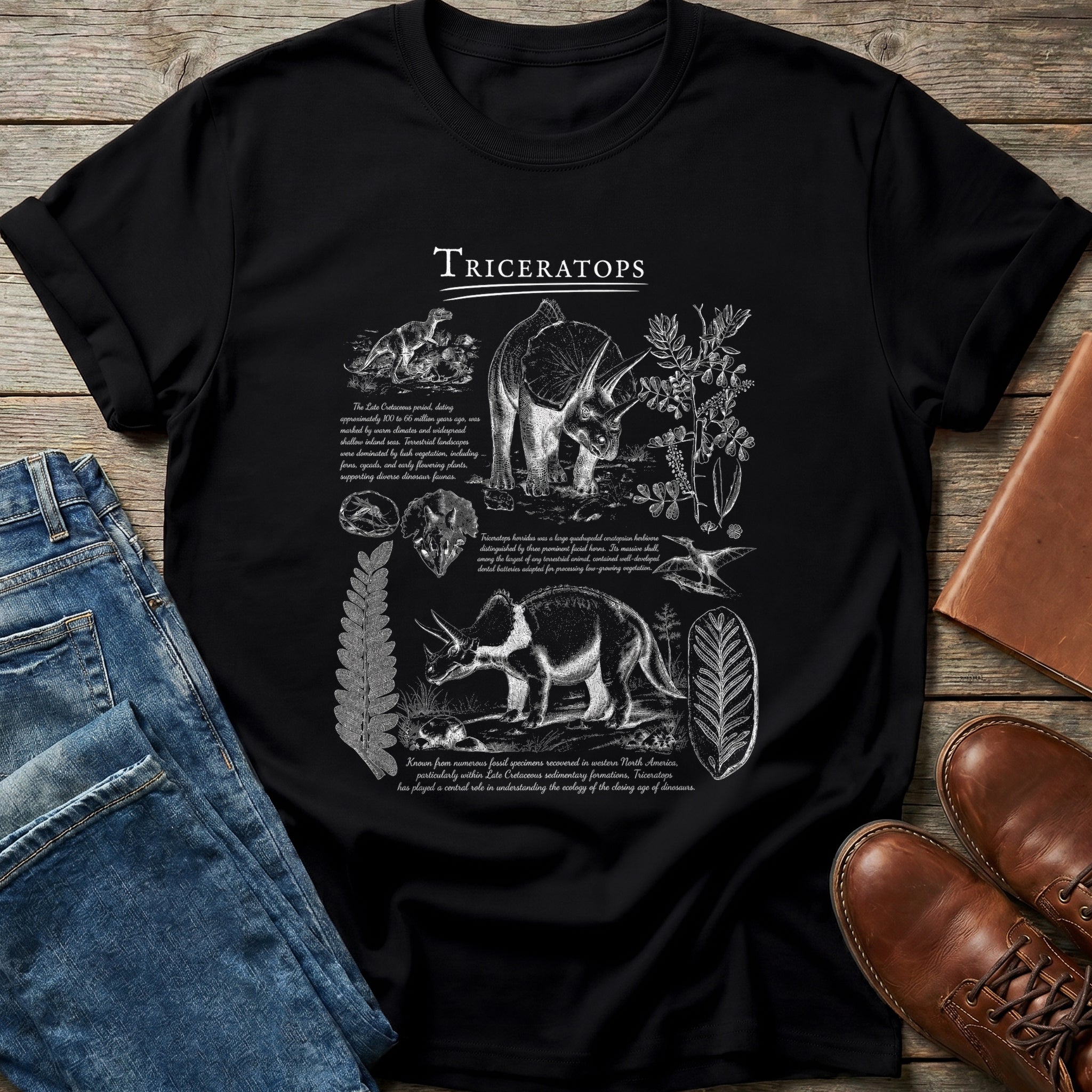 Triceratops Anatomy T Shirt
