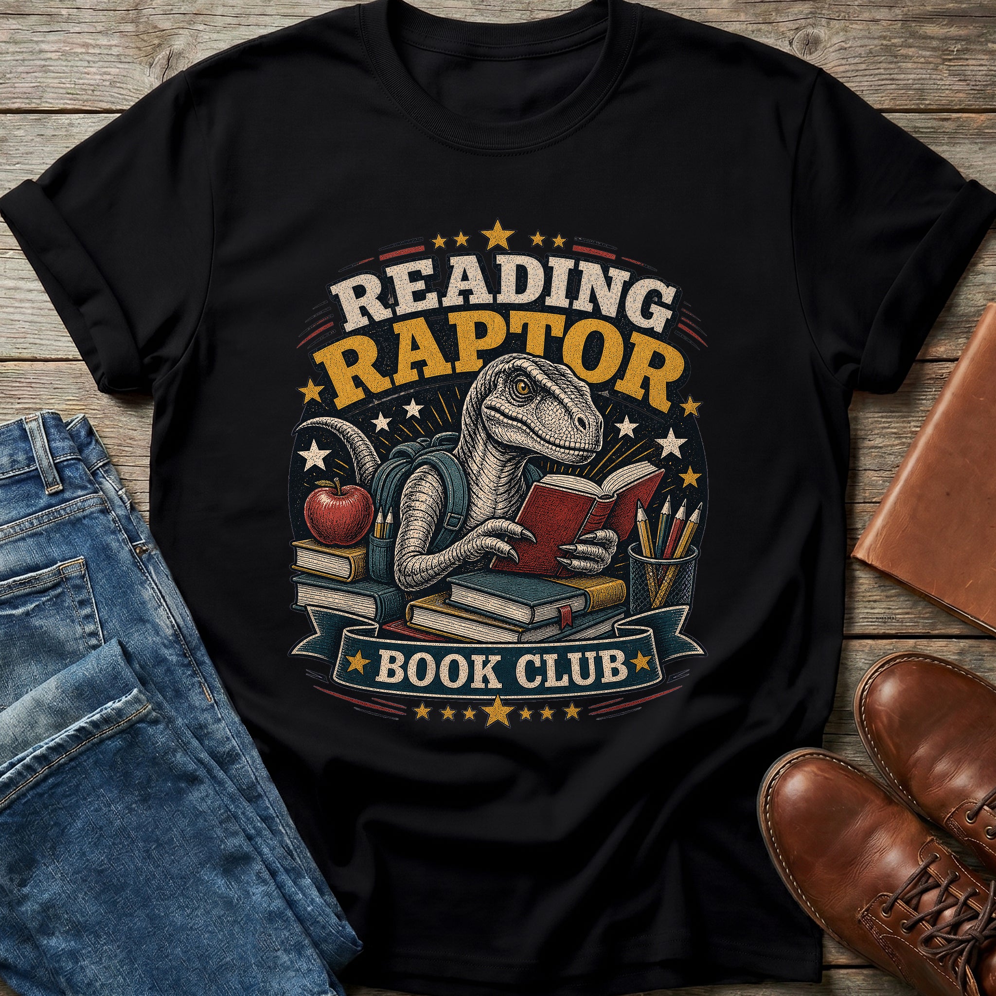 Reading Raptor Book Club T-Shirt