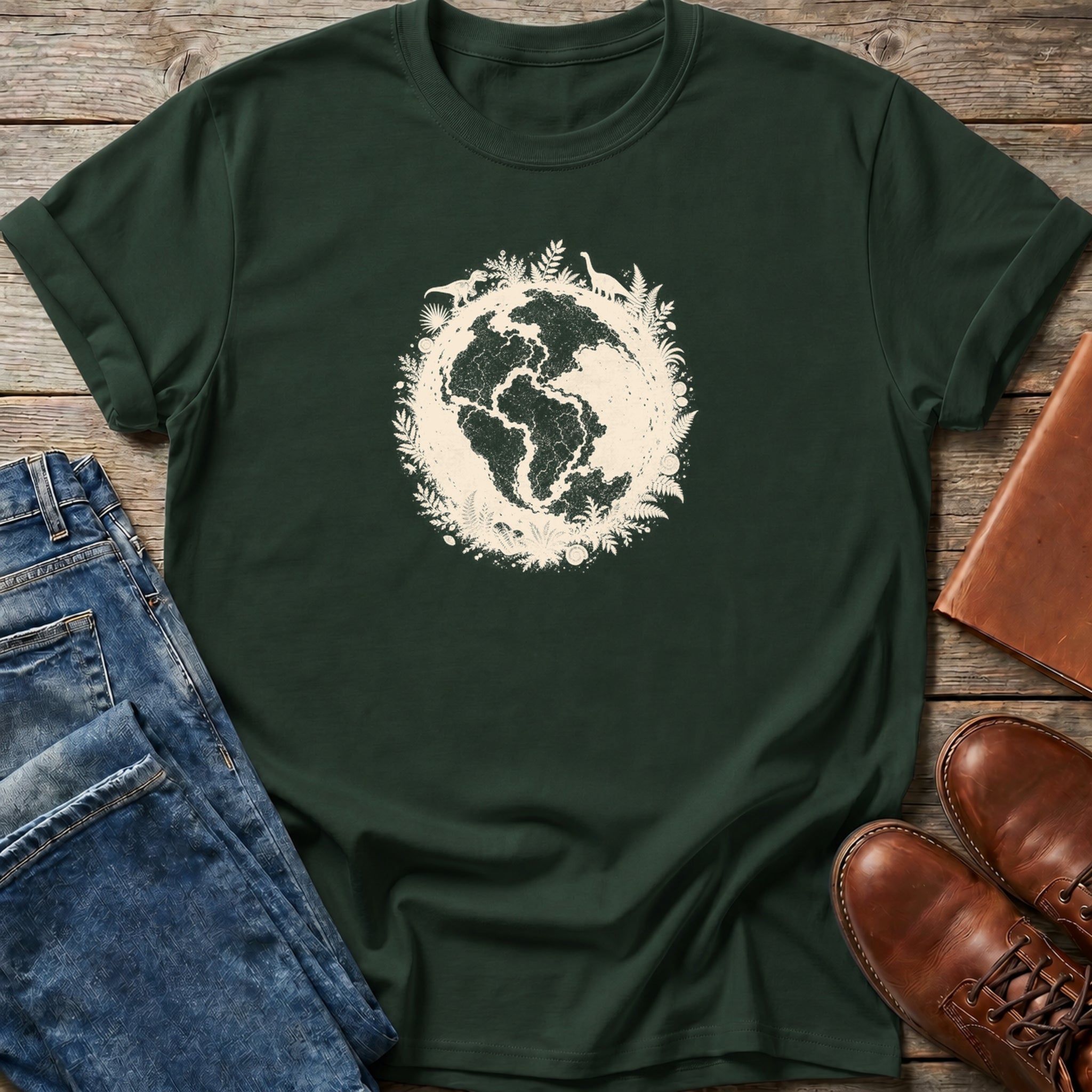 Prehistoric Earth Circle T Shirt
