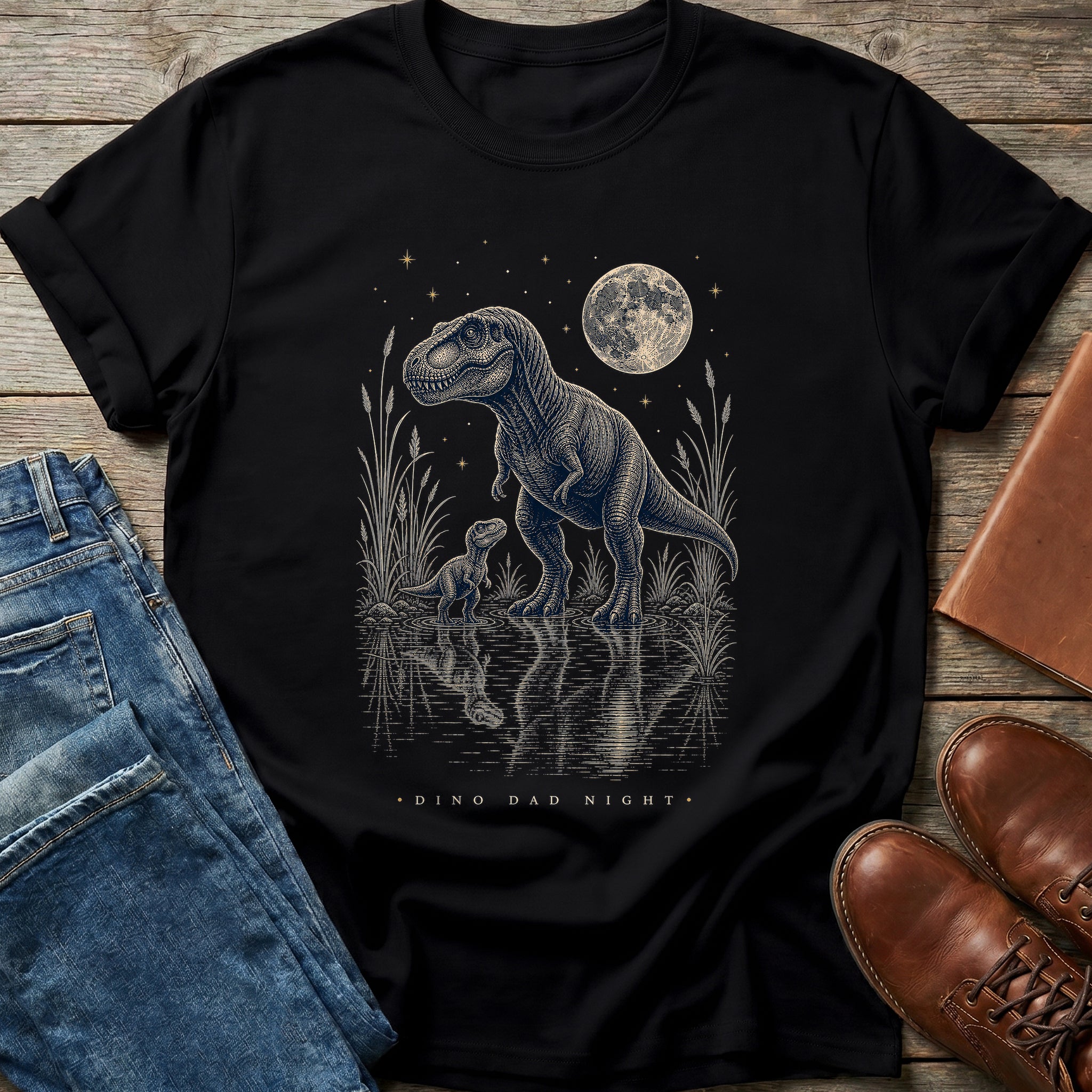 Dino Dad Night T-Shirt