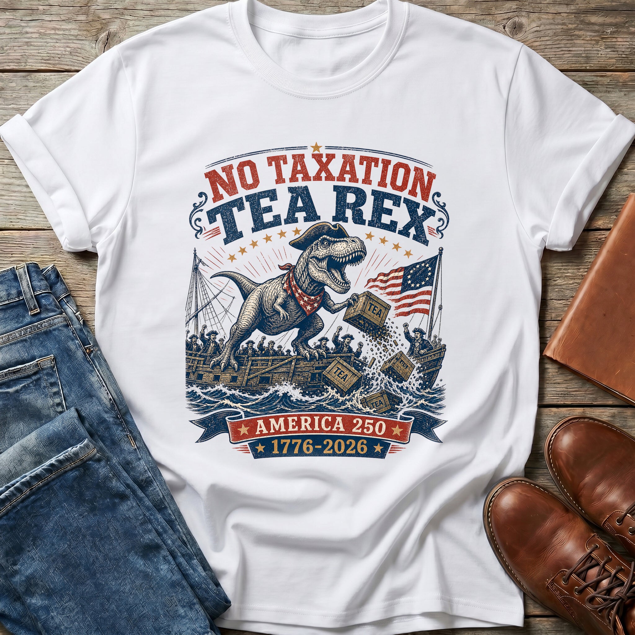 Tea Rex No Taxation T Shirt