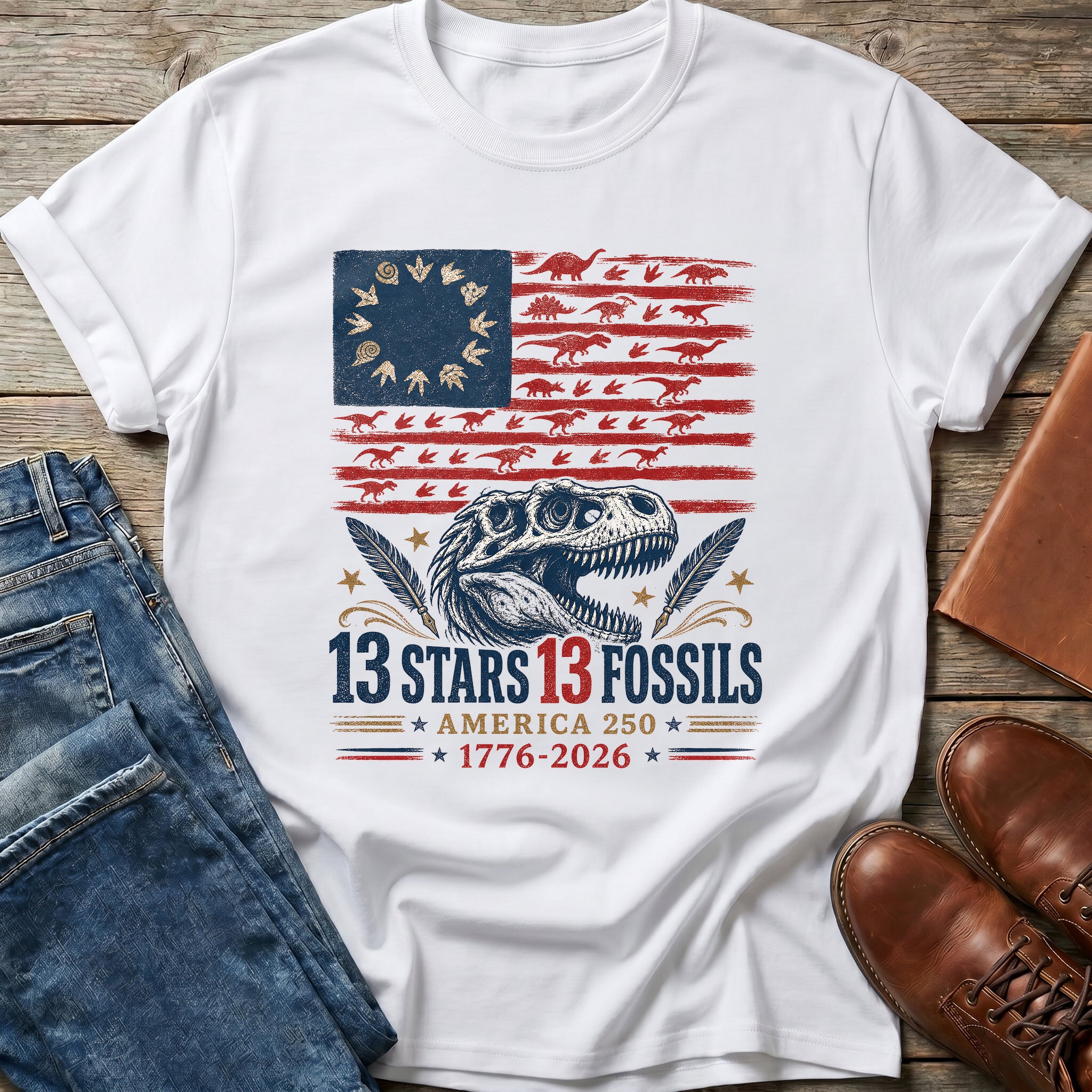 13 Stars 13 Fossils T Shirt