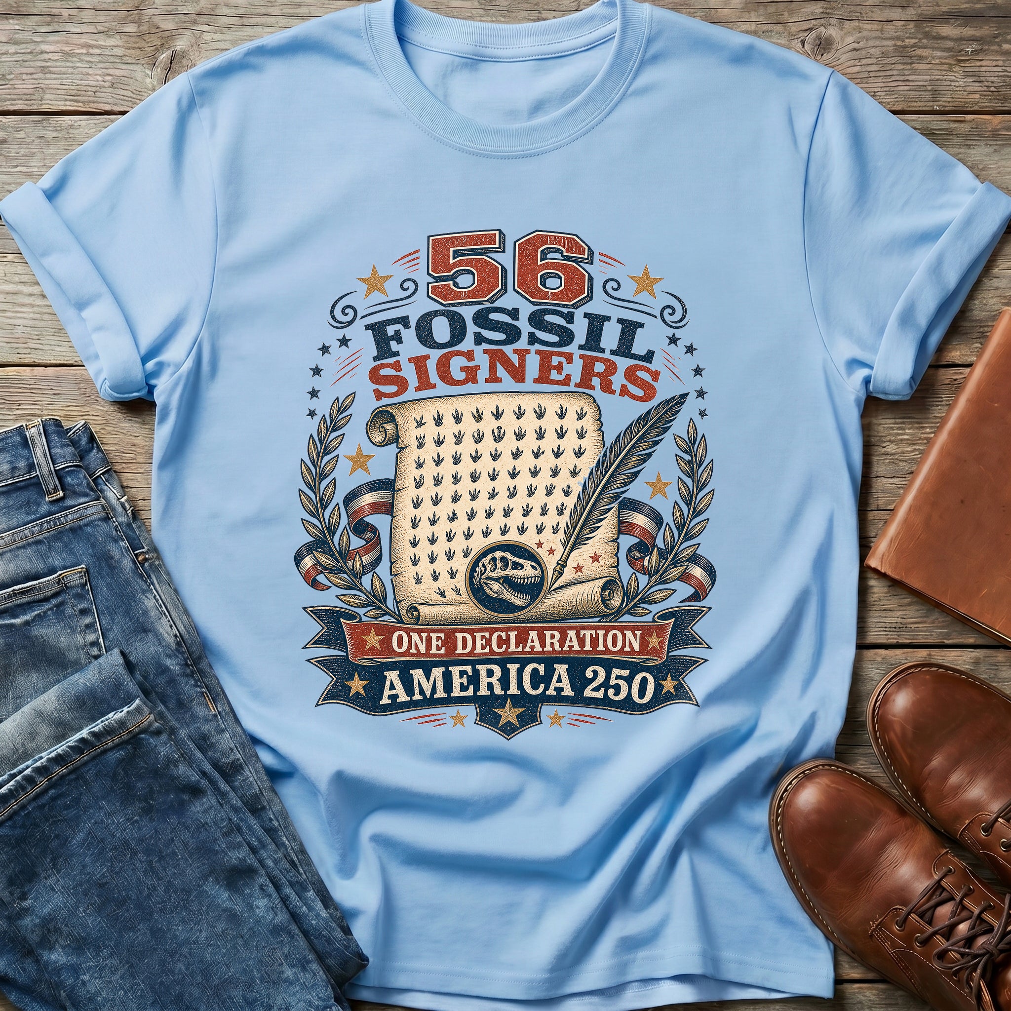 56 Fossil Signers America 250 T-Shirt
