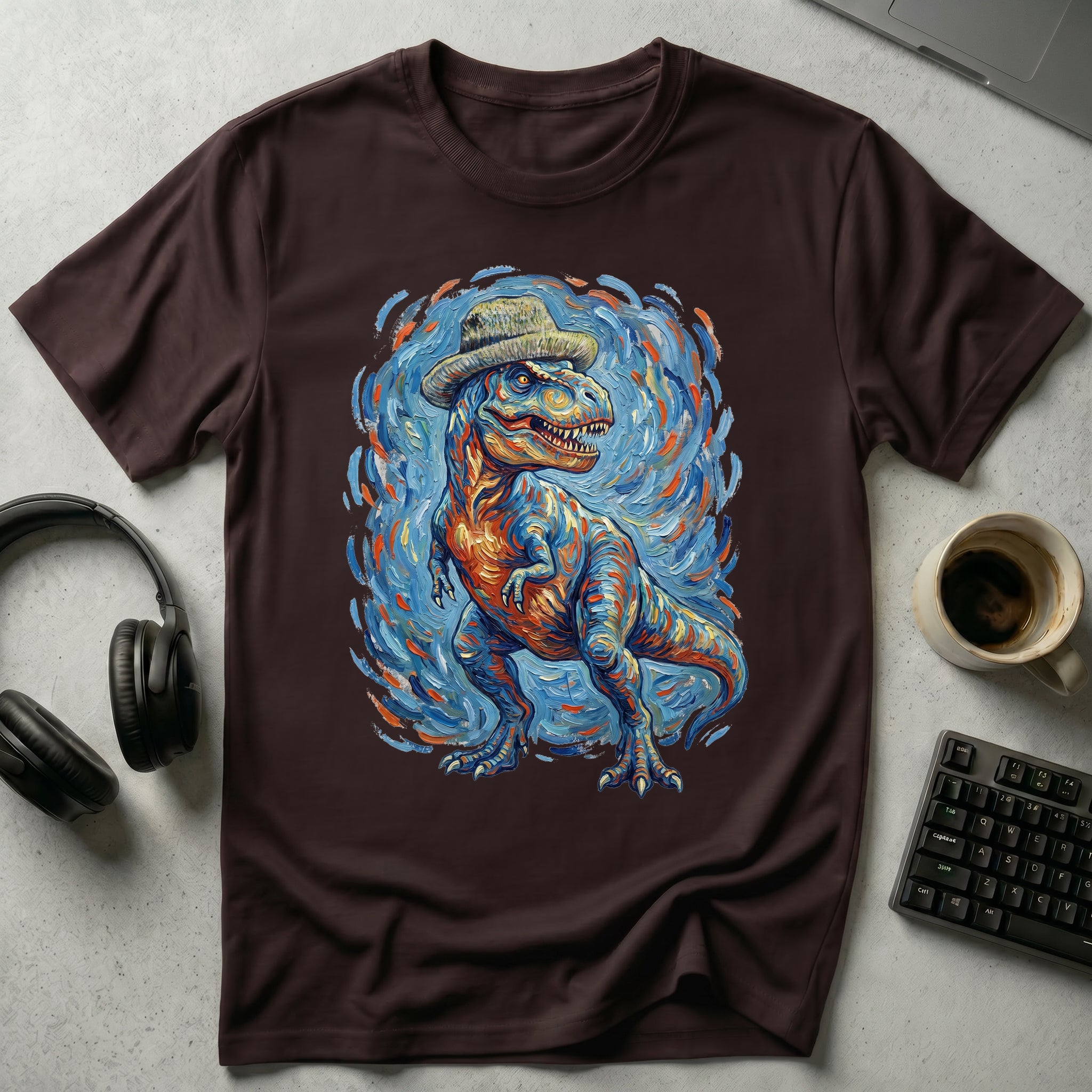 Starry Night T-Rex T Shirt