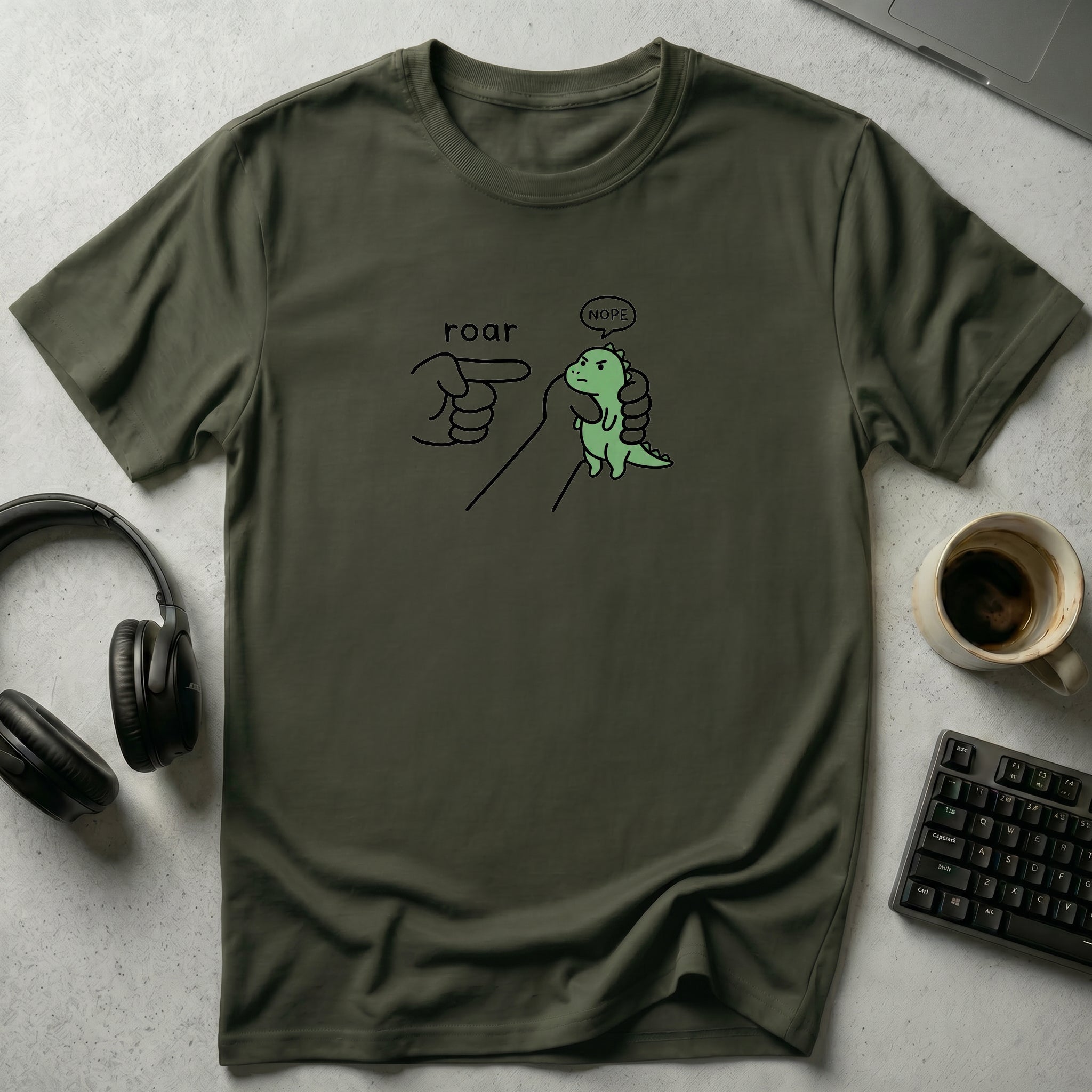 Roar Nope Dinosaur Shirt