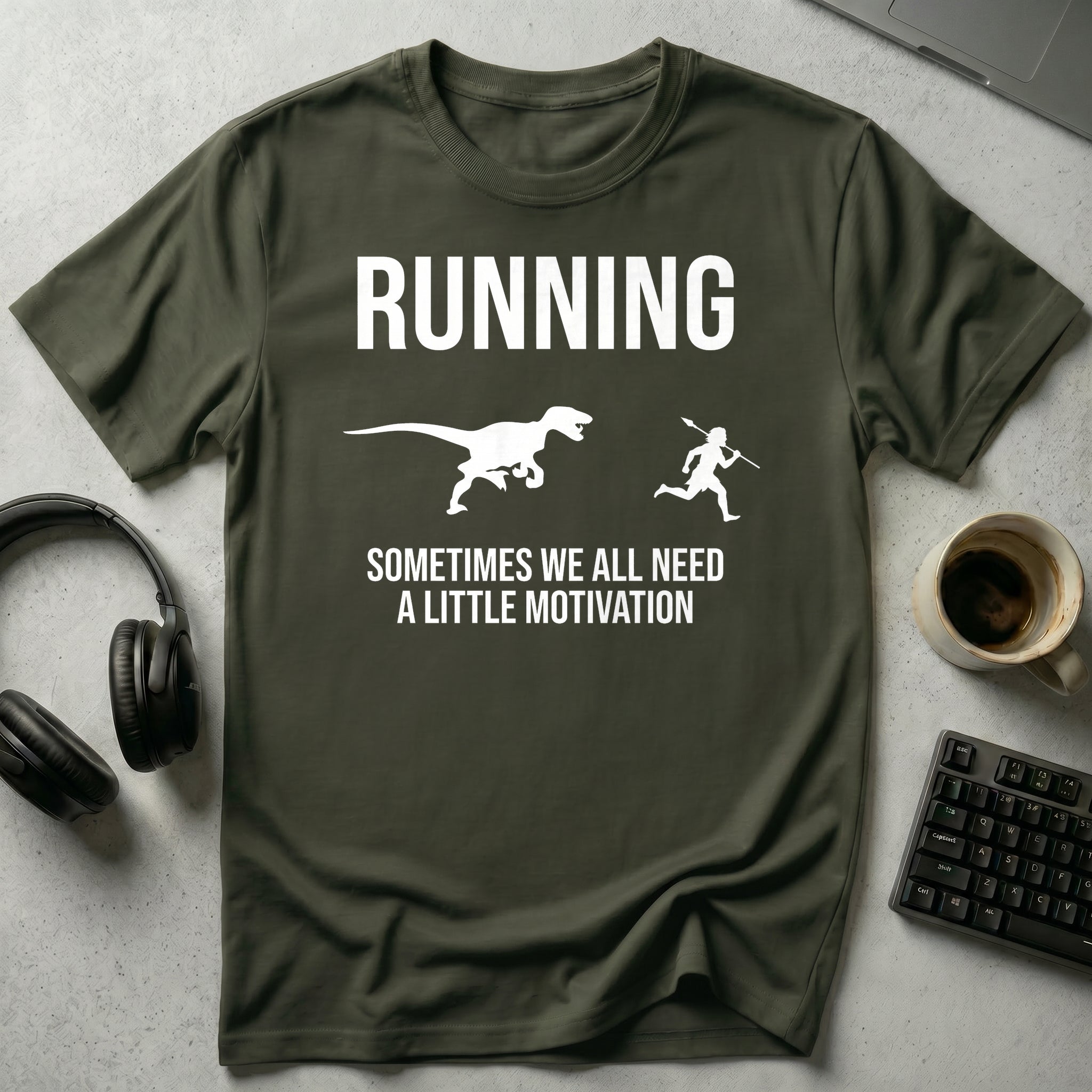 Running Motivation Dino T Shirt
