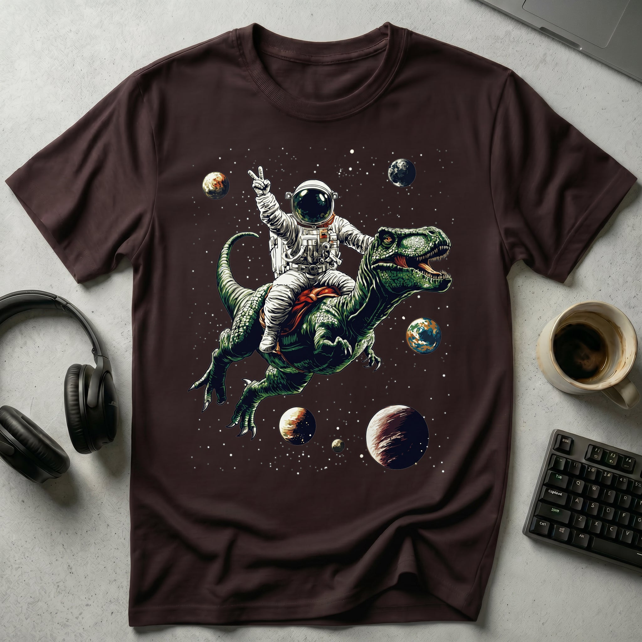 Astronaut Riding T-Rex T Shirt