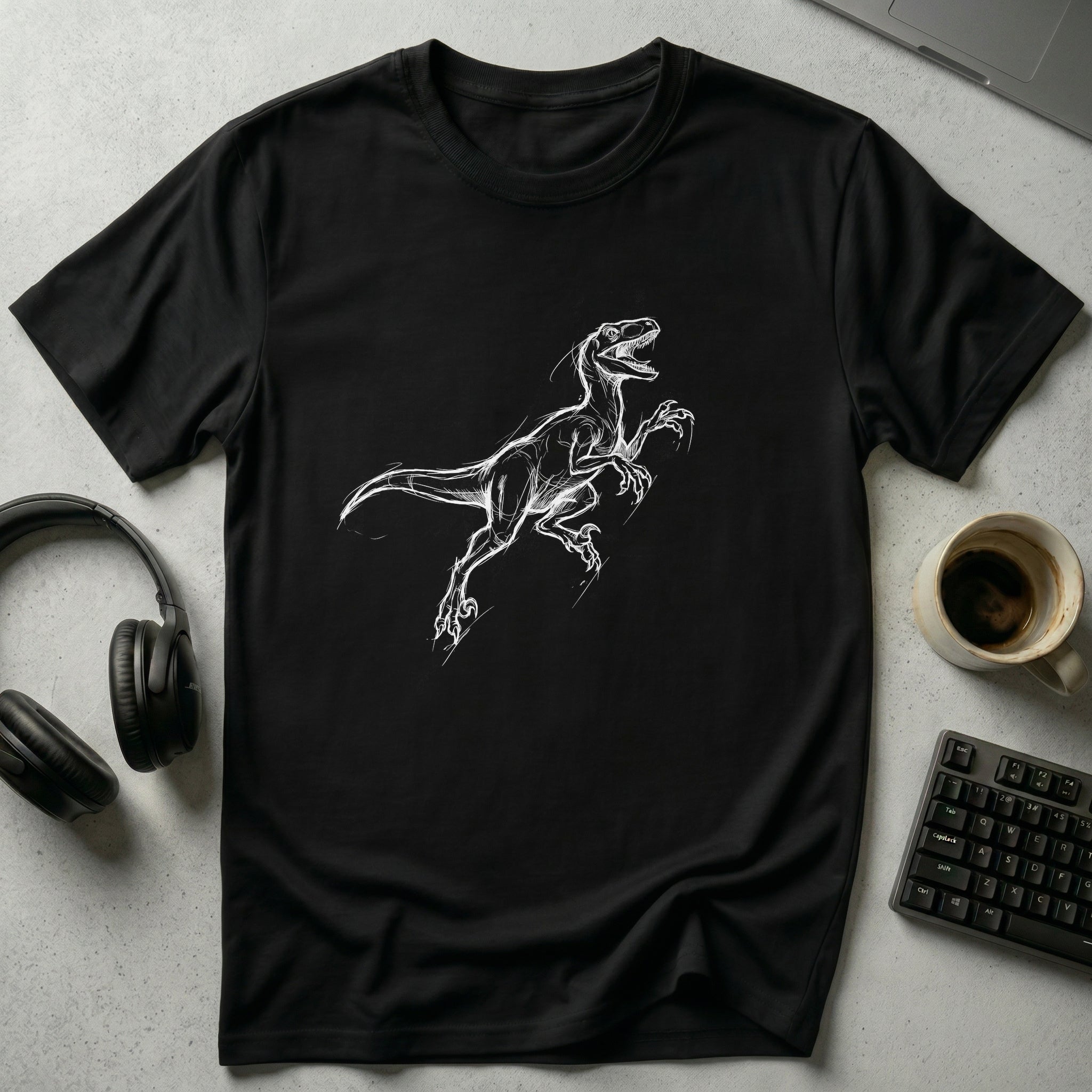 Sketchy Raptor Predator T Shirt