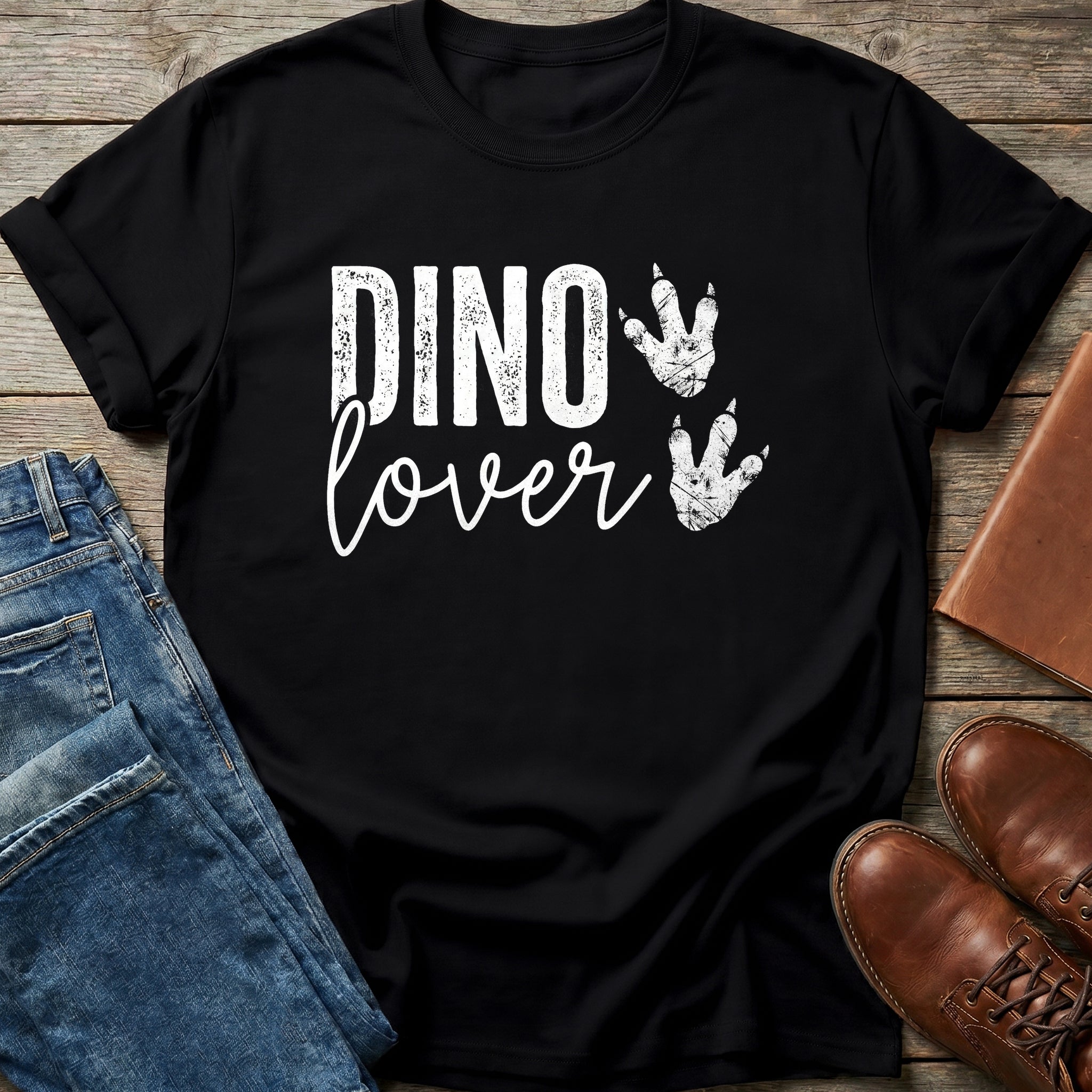 Dino Lover Footprint T Shirt