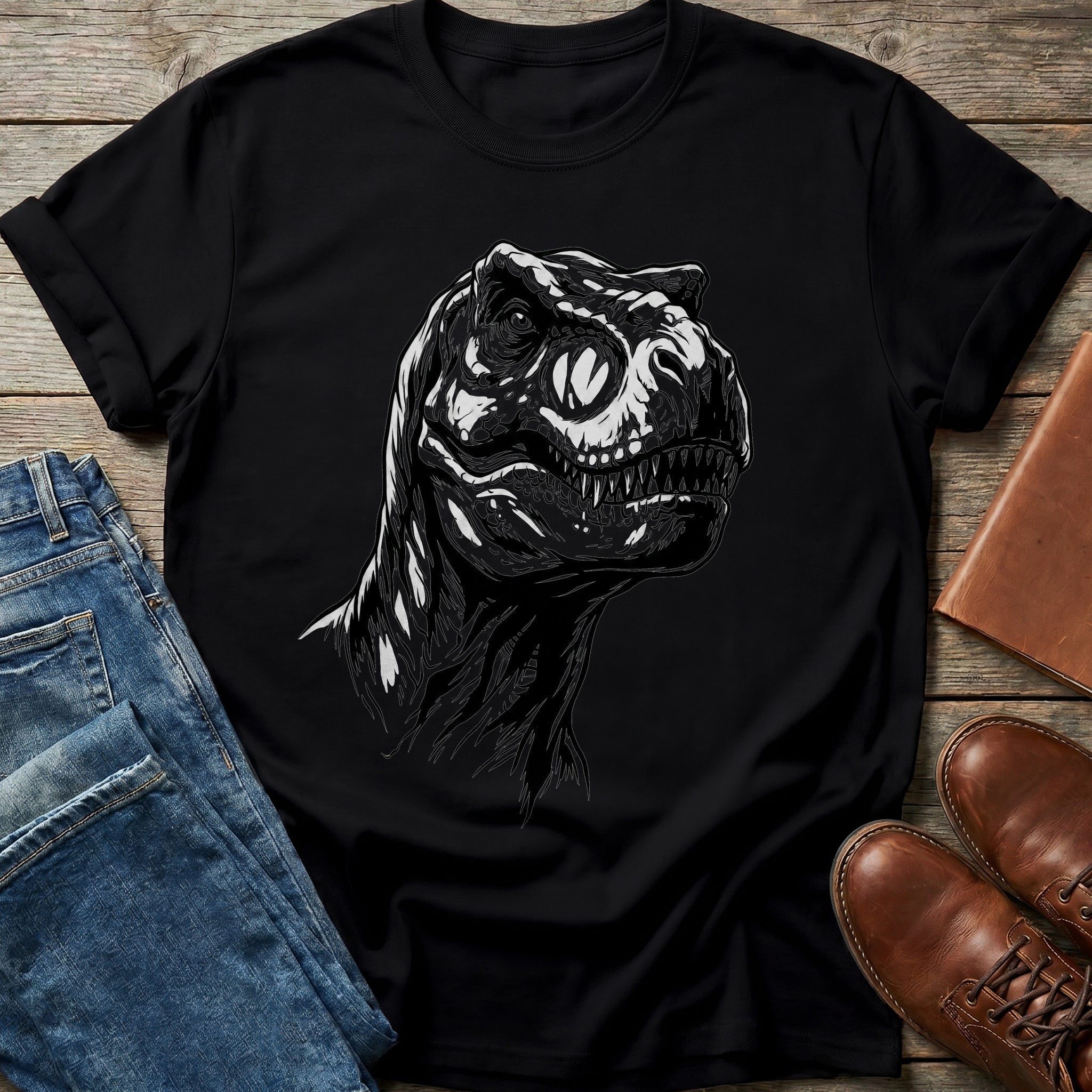 Fierce T-Rex Monotone T Shirt