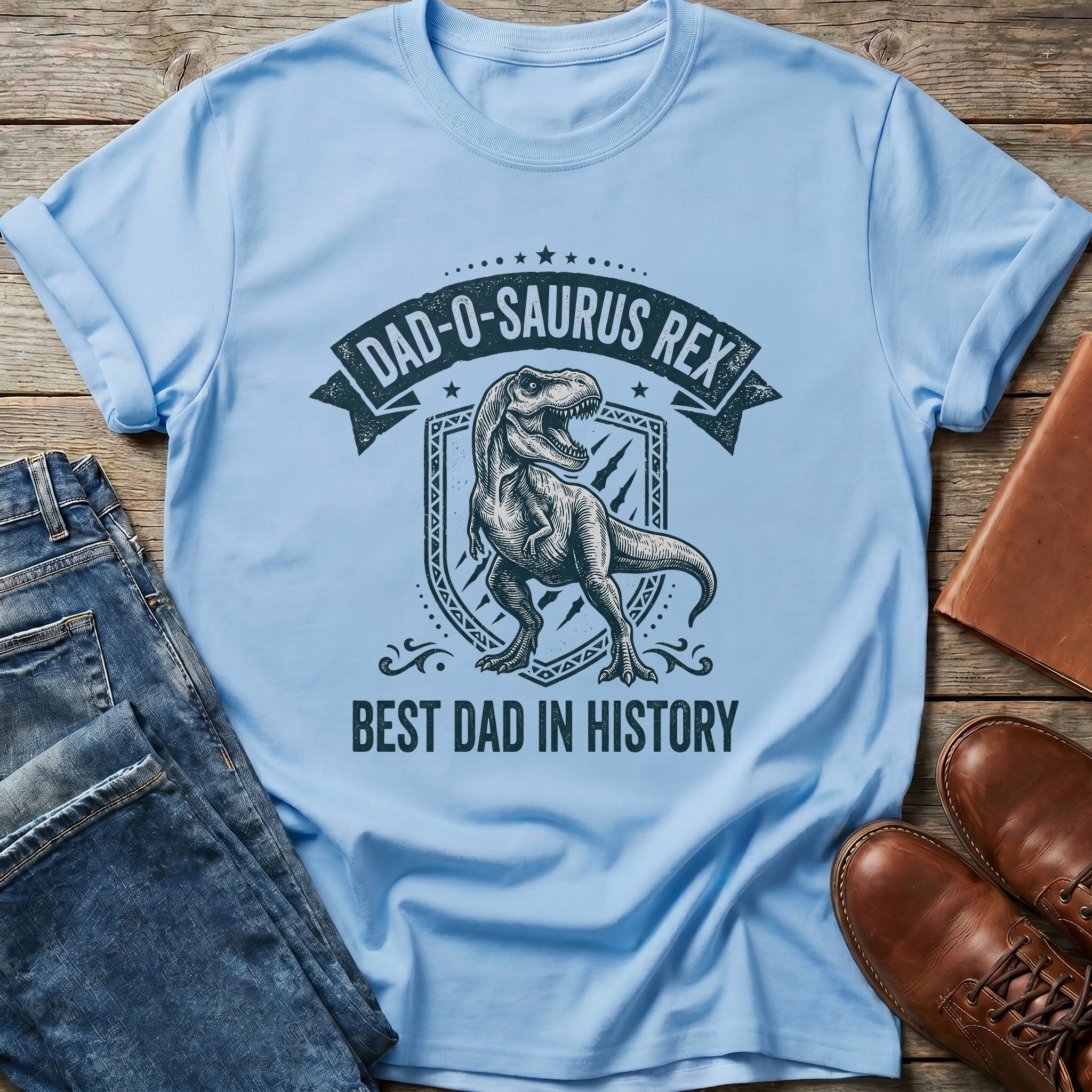 Prehistoric Best Dad T Shirt