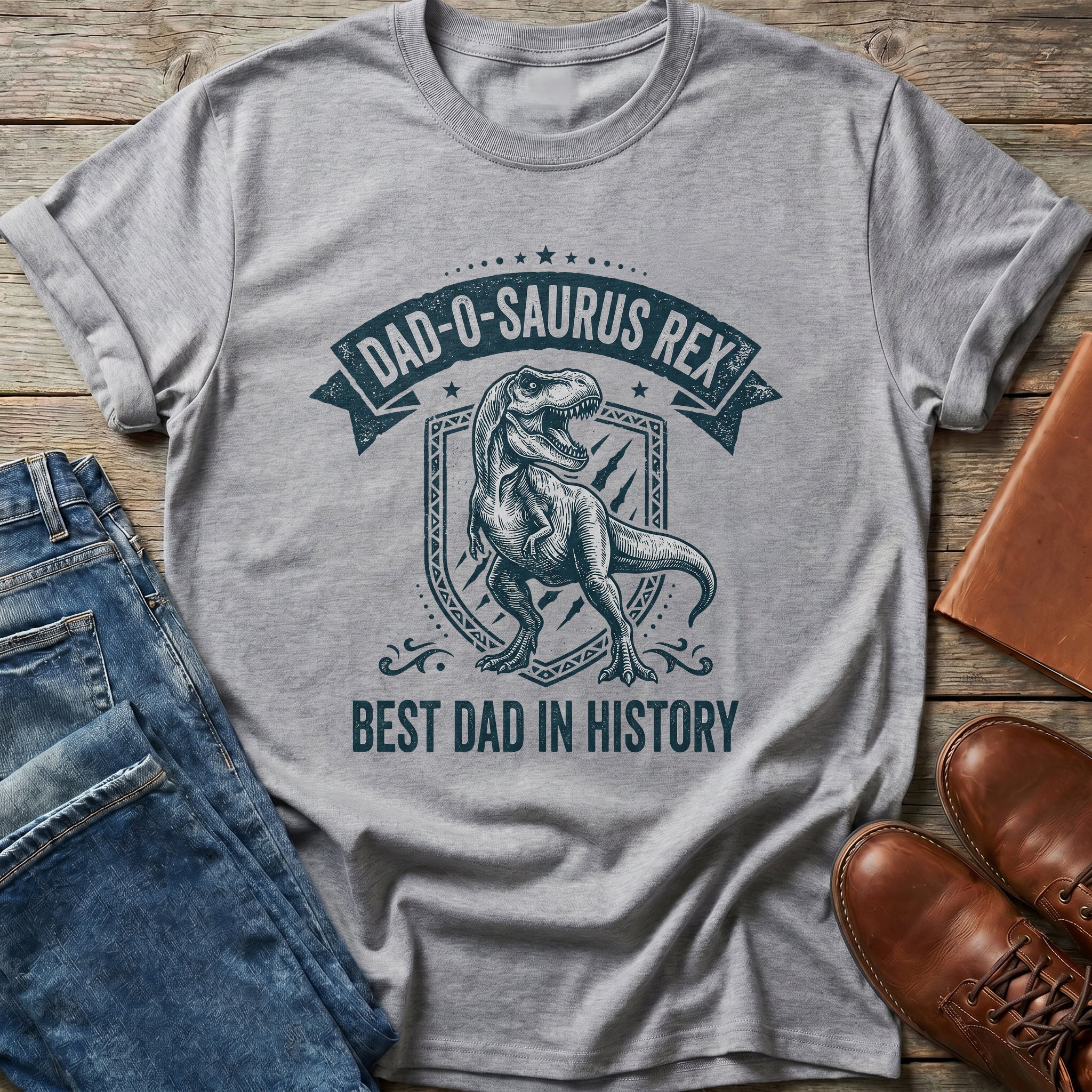 Prehistoric Best Dad T Shirt
