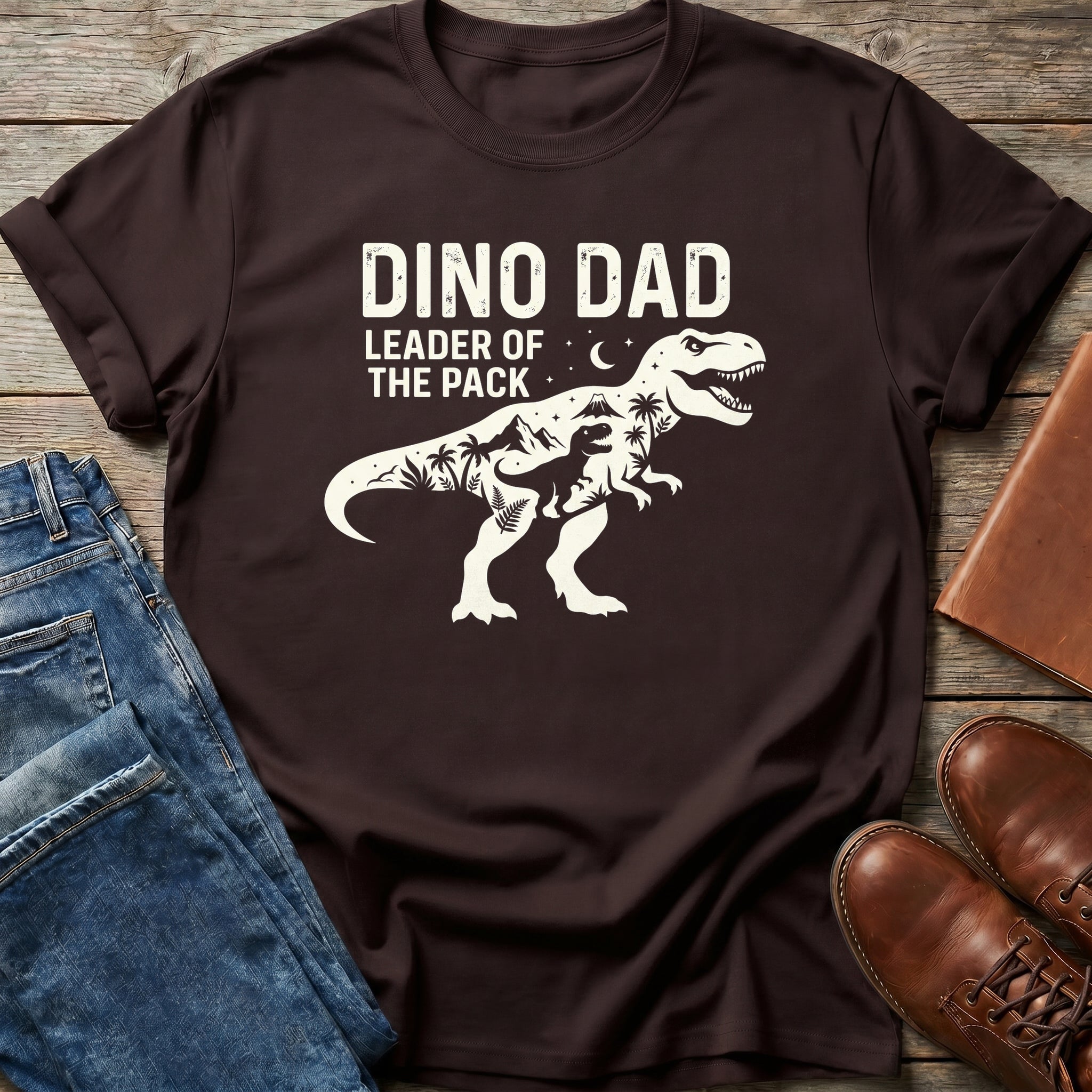 Dino Dad Leader Of The Pack T Shirt