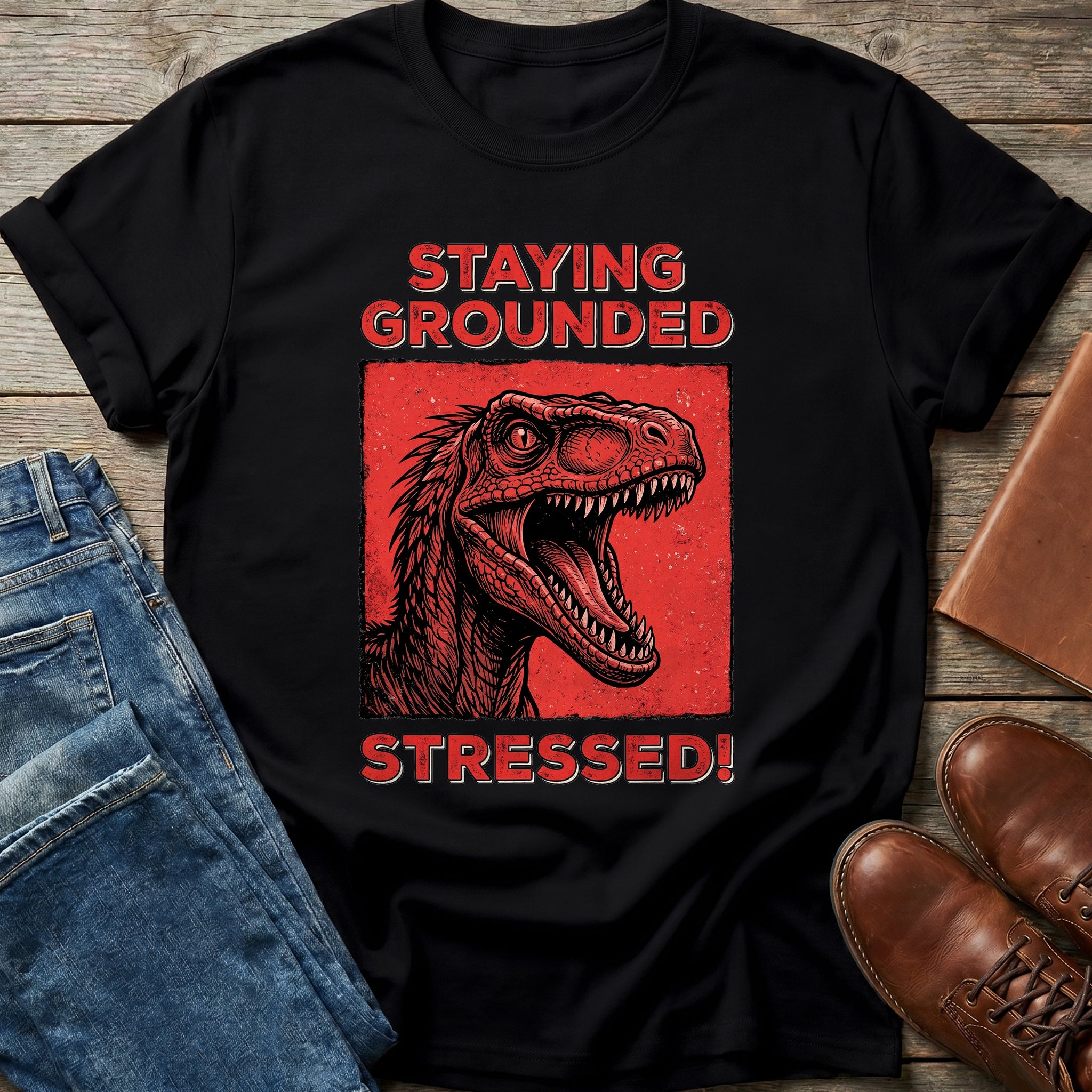Staying Grounded Stressed T Shirt
