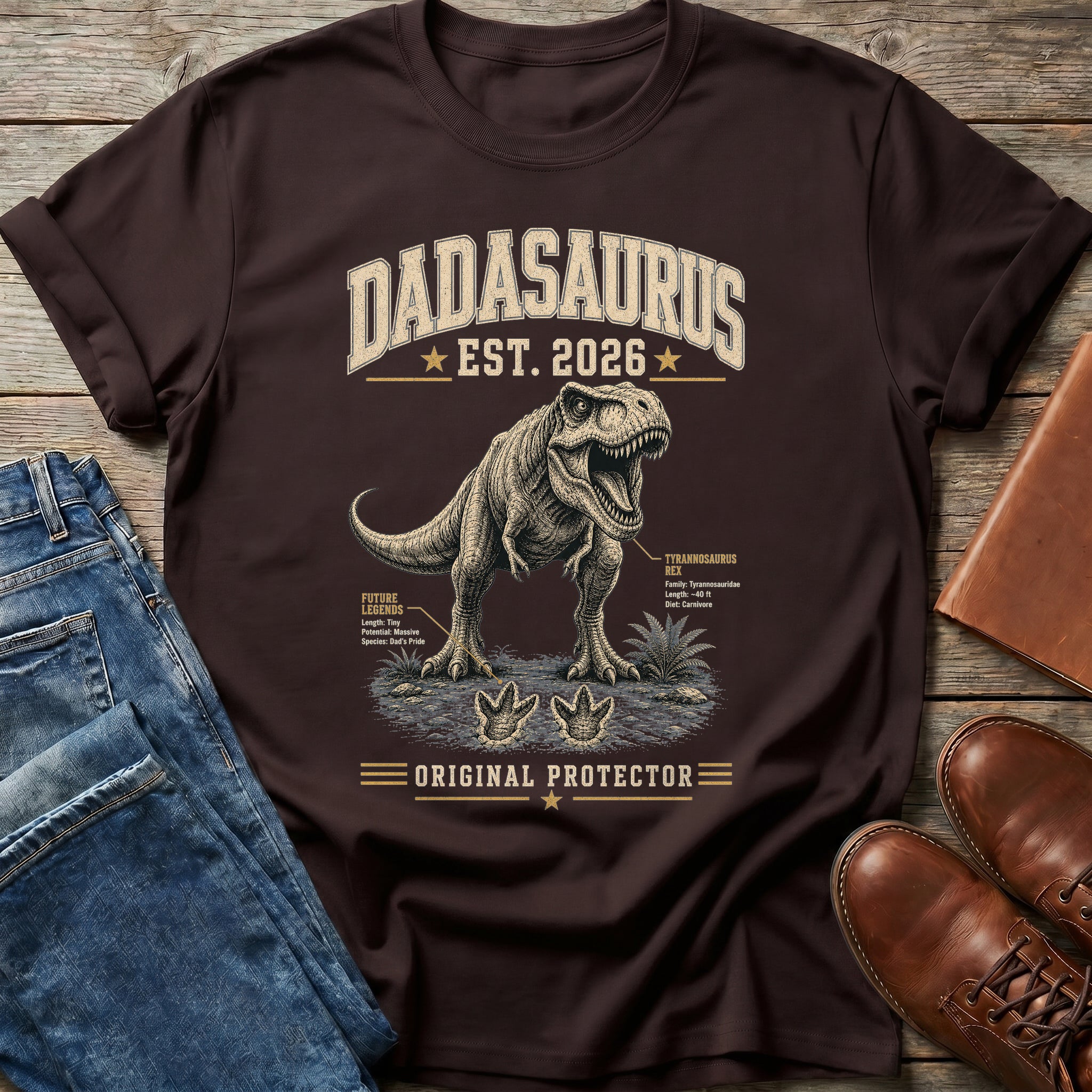 Dadasaurus Est. 2026 T Shirt
