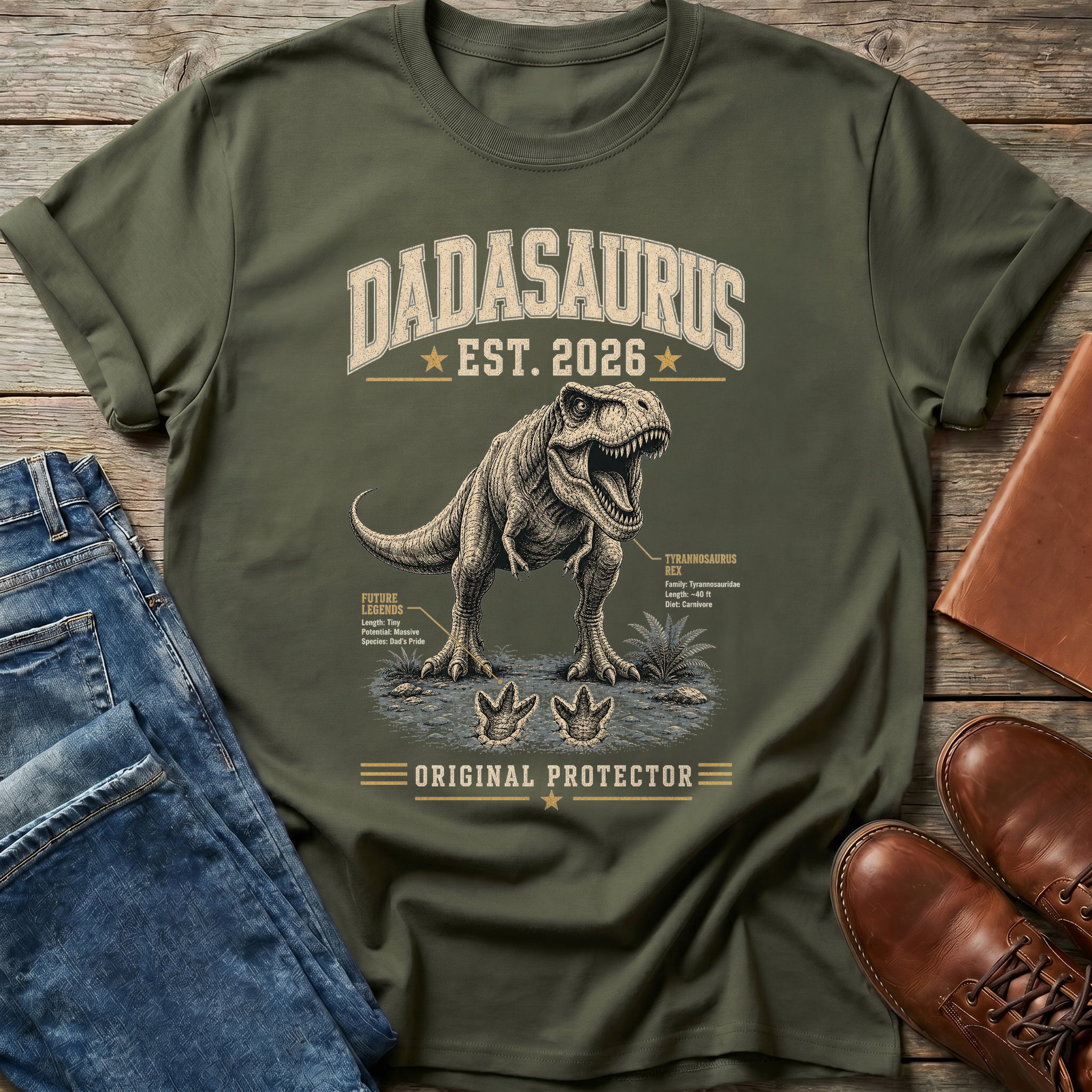 Dadasaurus Est. 2026 T Shirt