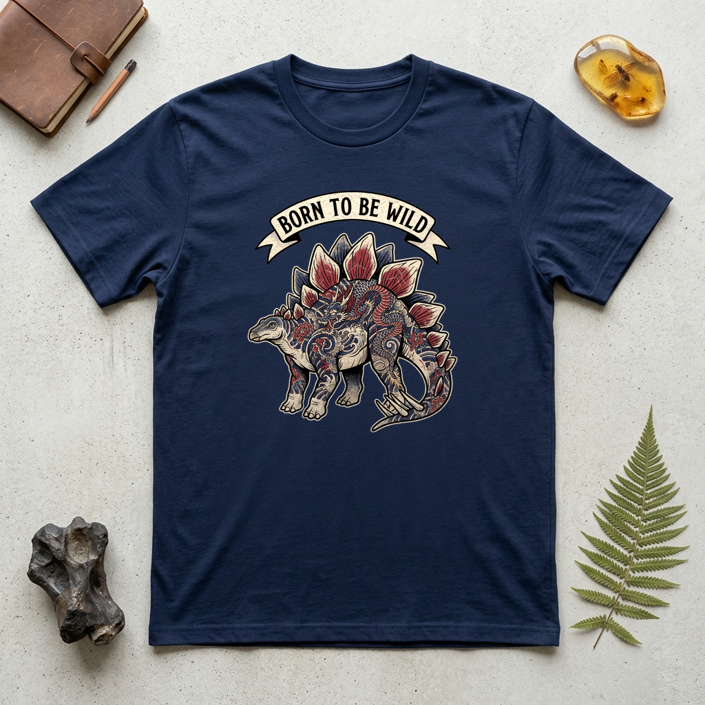 Born to Be Wild Stegosaurus T-Shirt