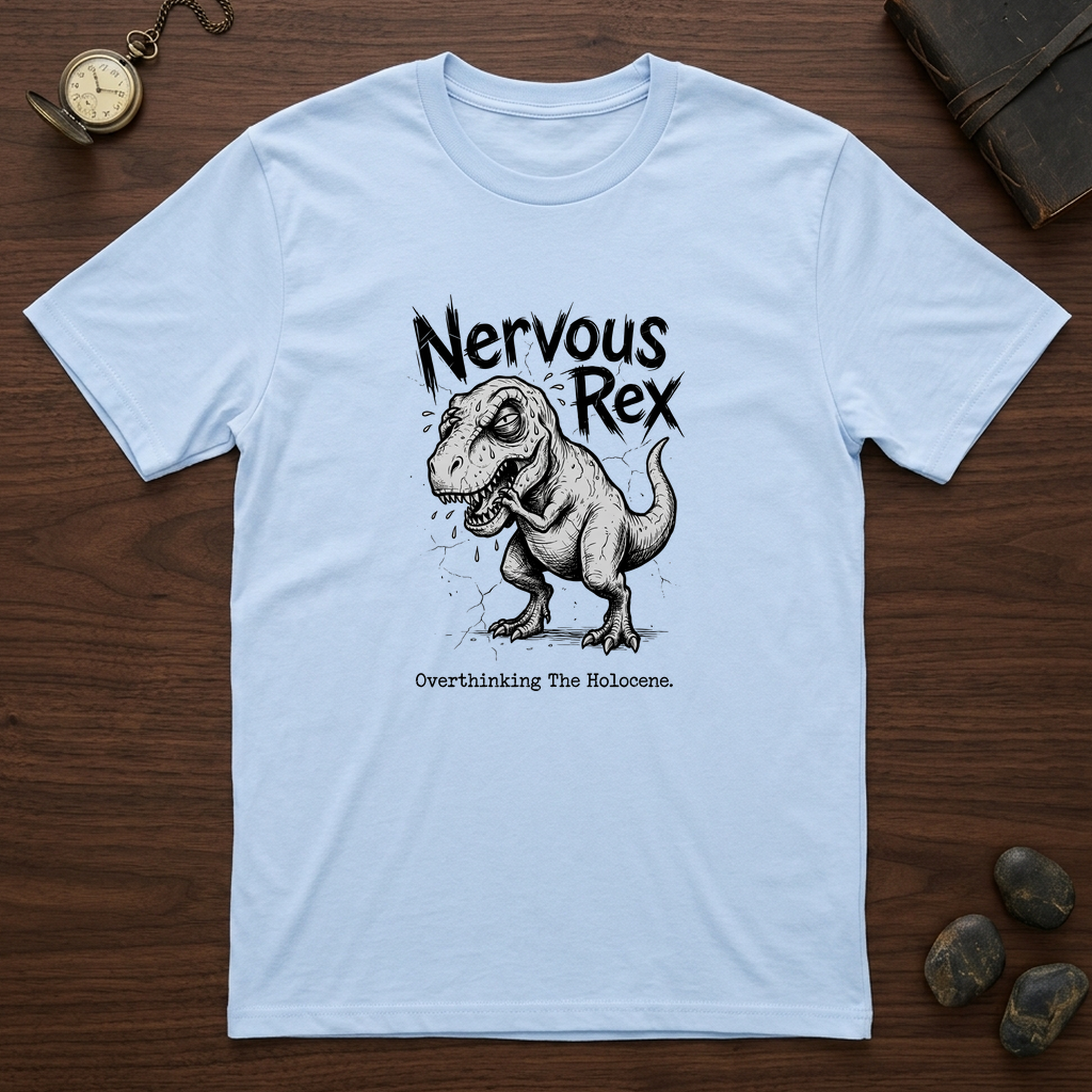 Nervous Rex Overthinking T-Shirt