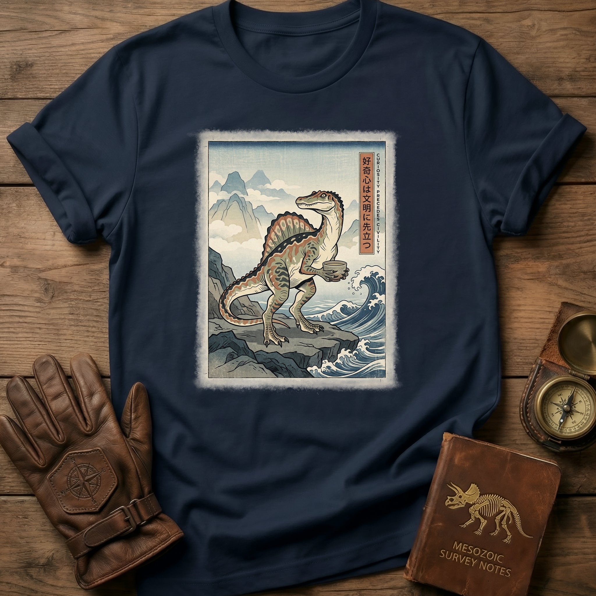 Dinosaur Ukiyo-e T-Shirt