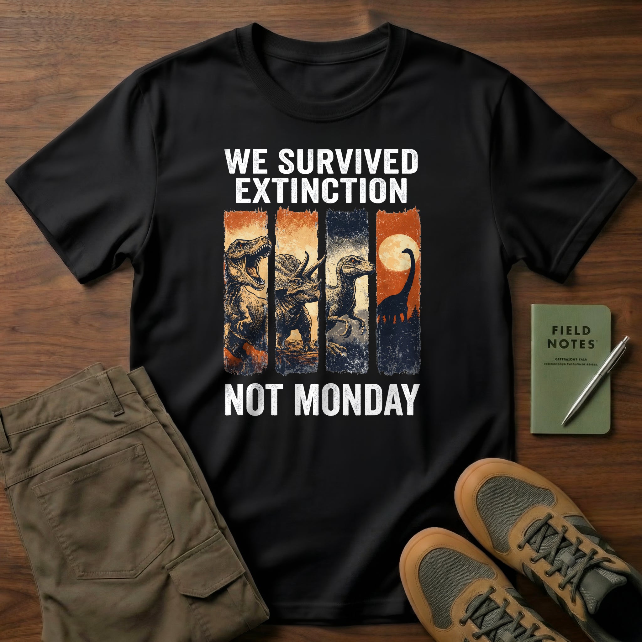We Survived Extinction Not Monday T-Shirt